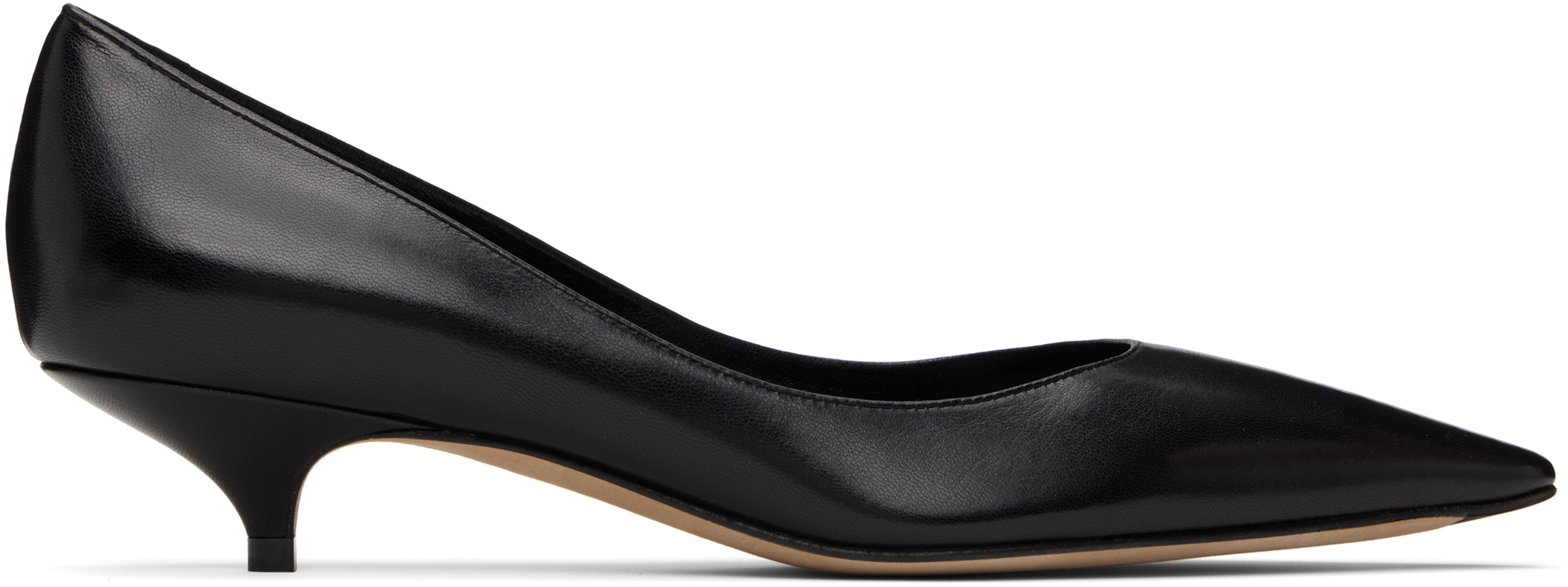 The Row Black Liisa Kitten Two Heels In Black