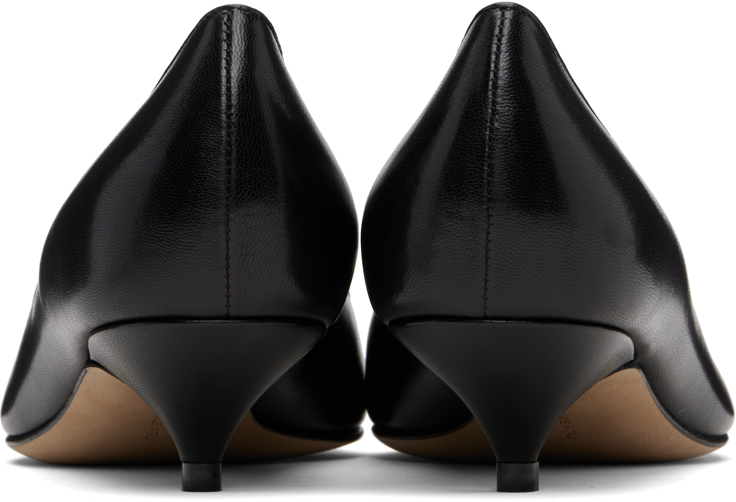 The Row Black Liisa Kitten Two Heels In Black