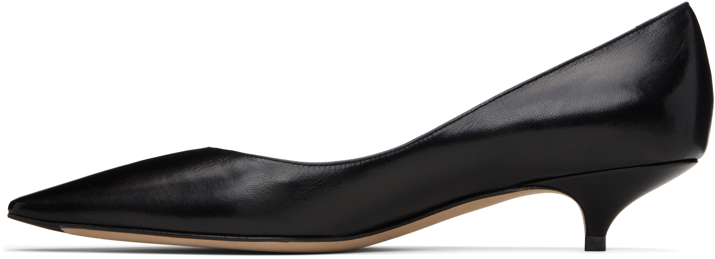 The Row Black Liisa Kitten Two Heels In Black