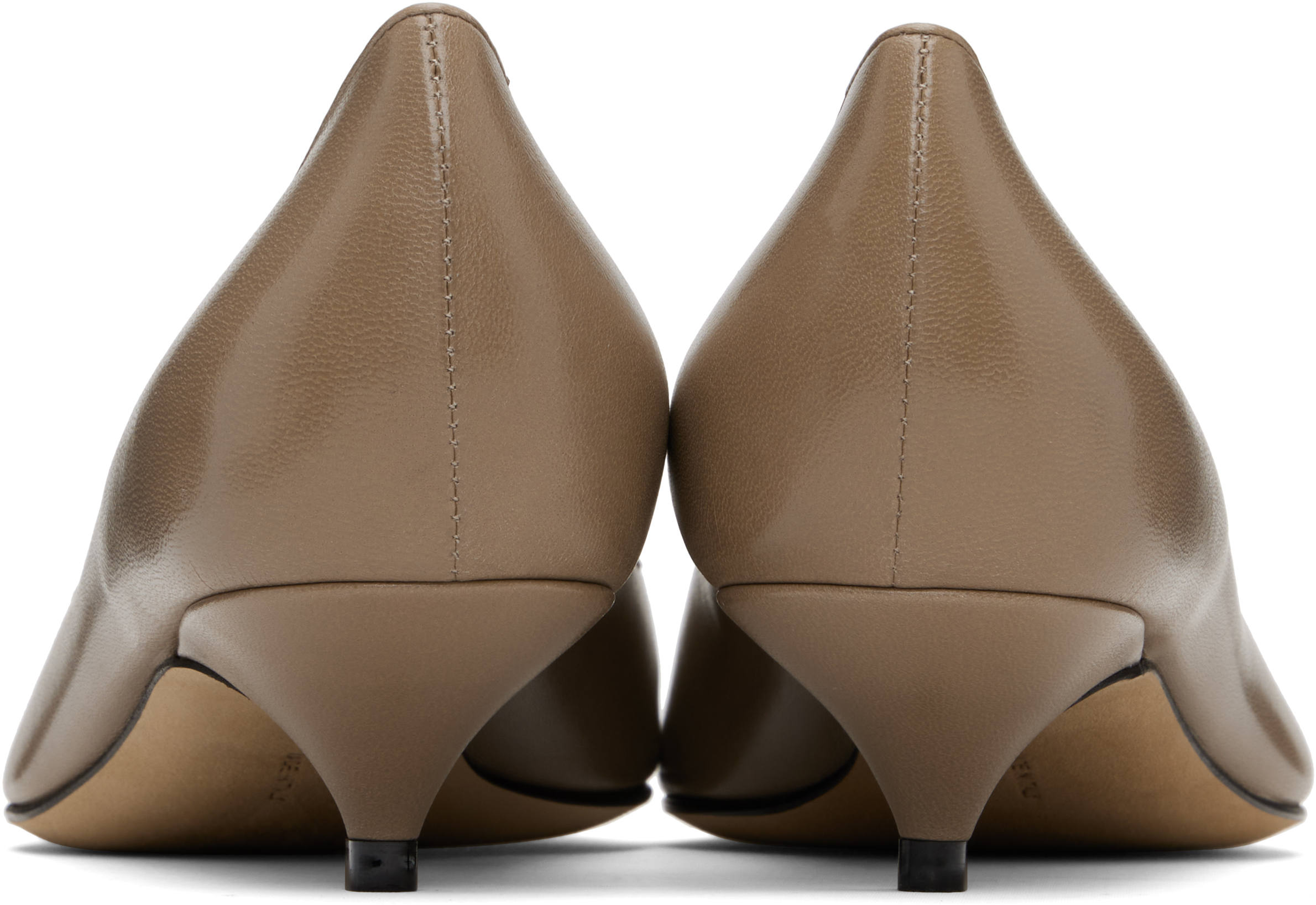The Row Taupe Liisa Kitten Two Heels