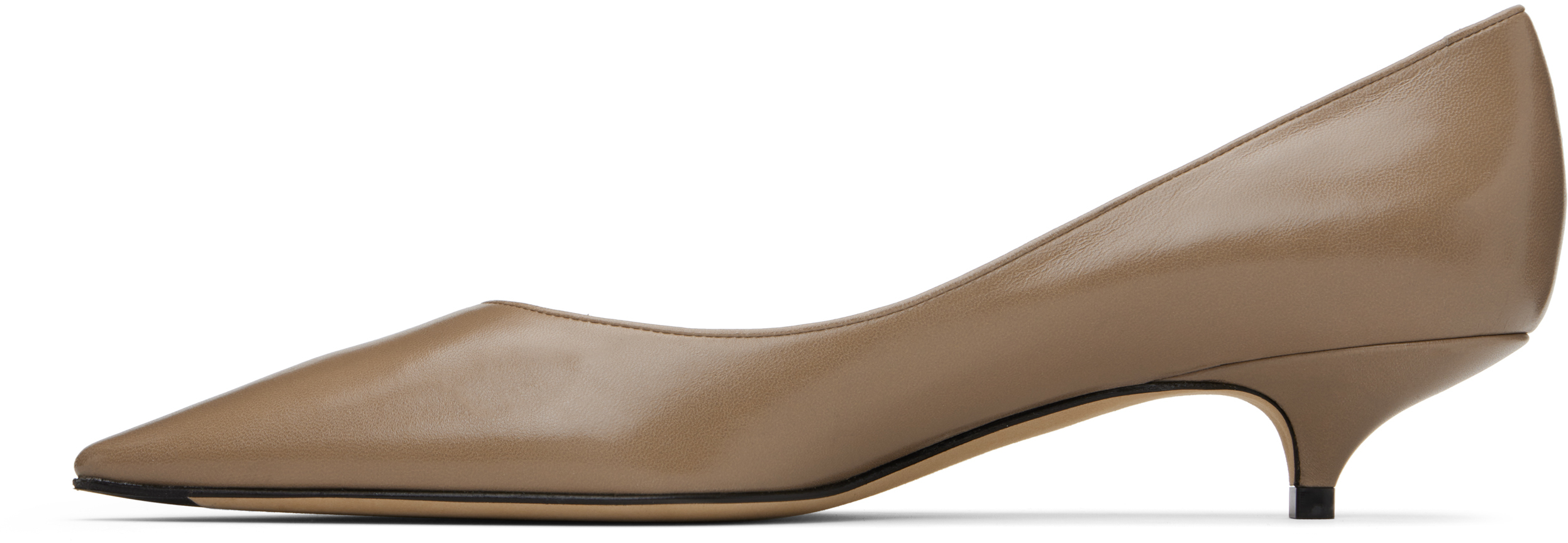 The Row Taupe Liisa Kitten Two Heels