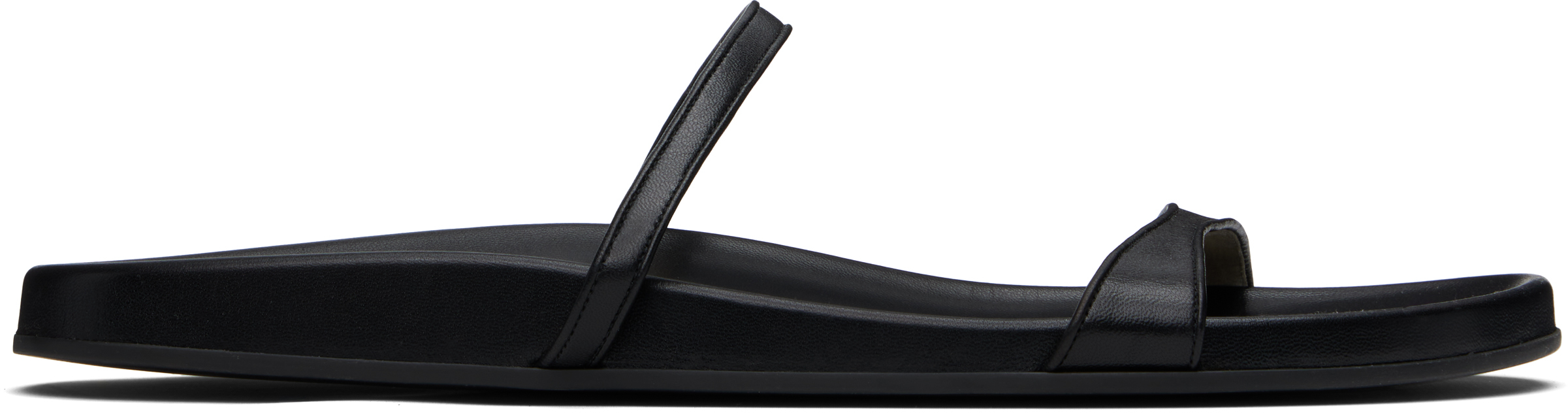 Black Hugh Thin Strap Sandals