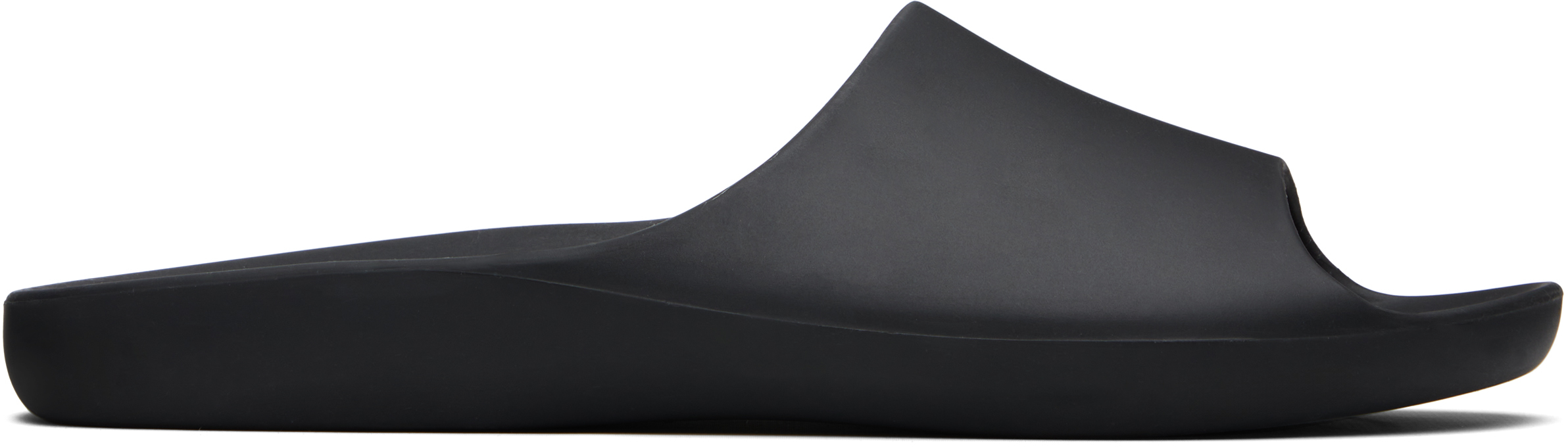 The Row Black Ama Pool Slides In Black