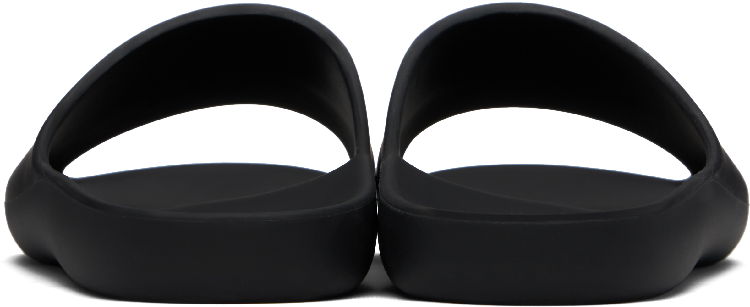The Row Black Ama Pool Slides In Black