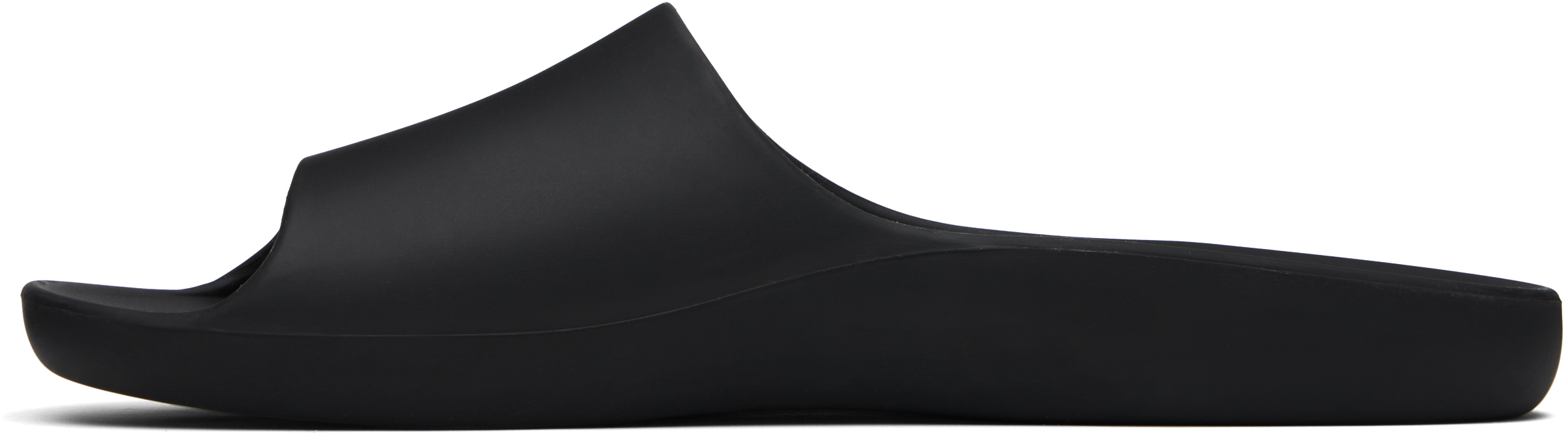 The Row Black Ama Pool Slides In Black