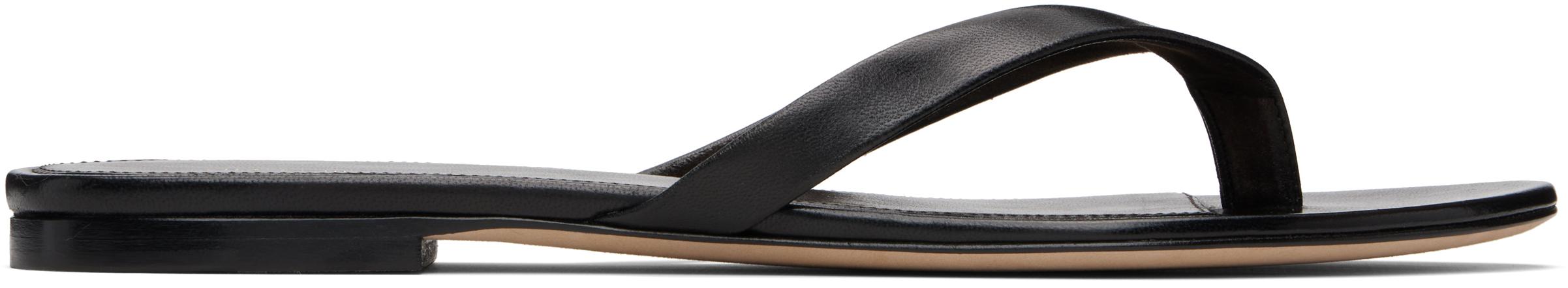 The Row Black Sacha Flip-flops In Black