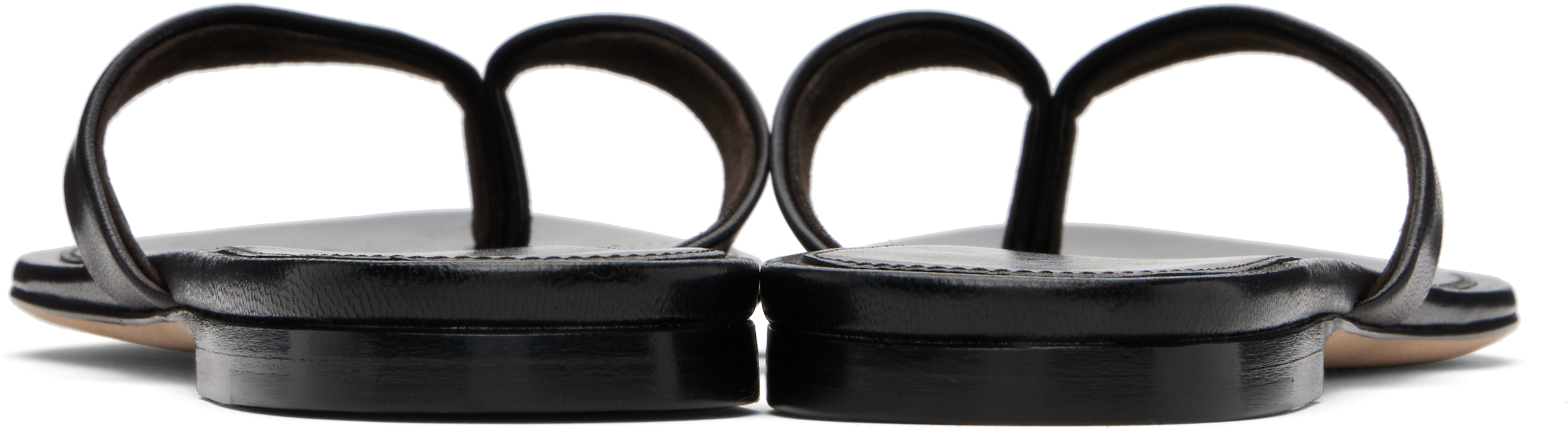 The Row Black Sacha Flip-flops In Black