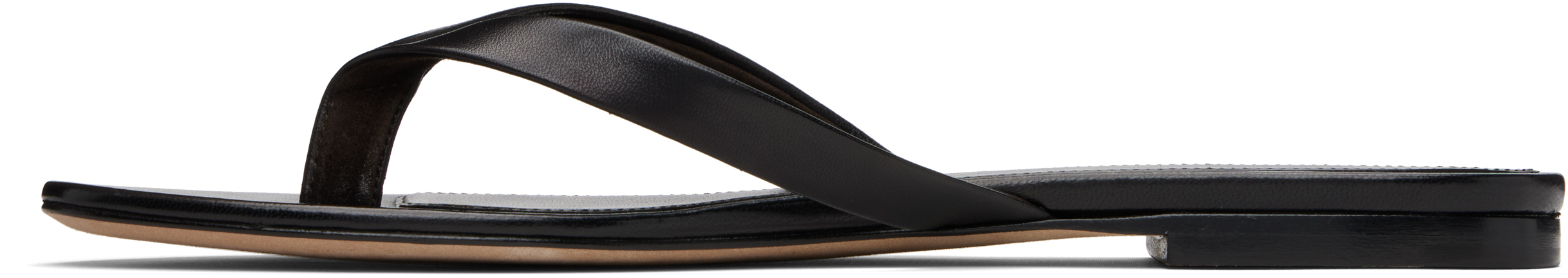 The Row Black Sacha Flip-flops In Black