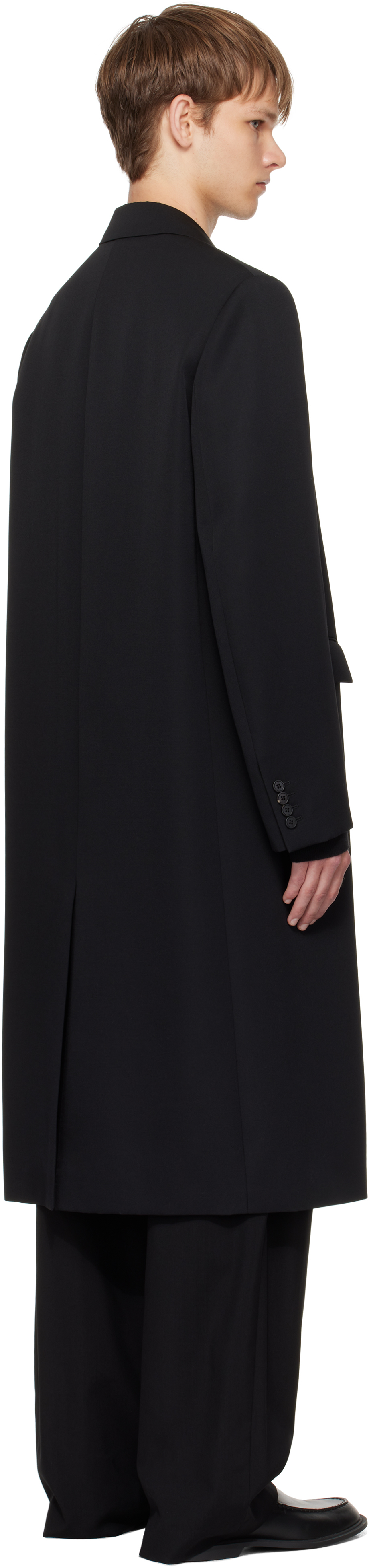 The Row Black Cortlandt Coat In Black