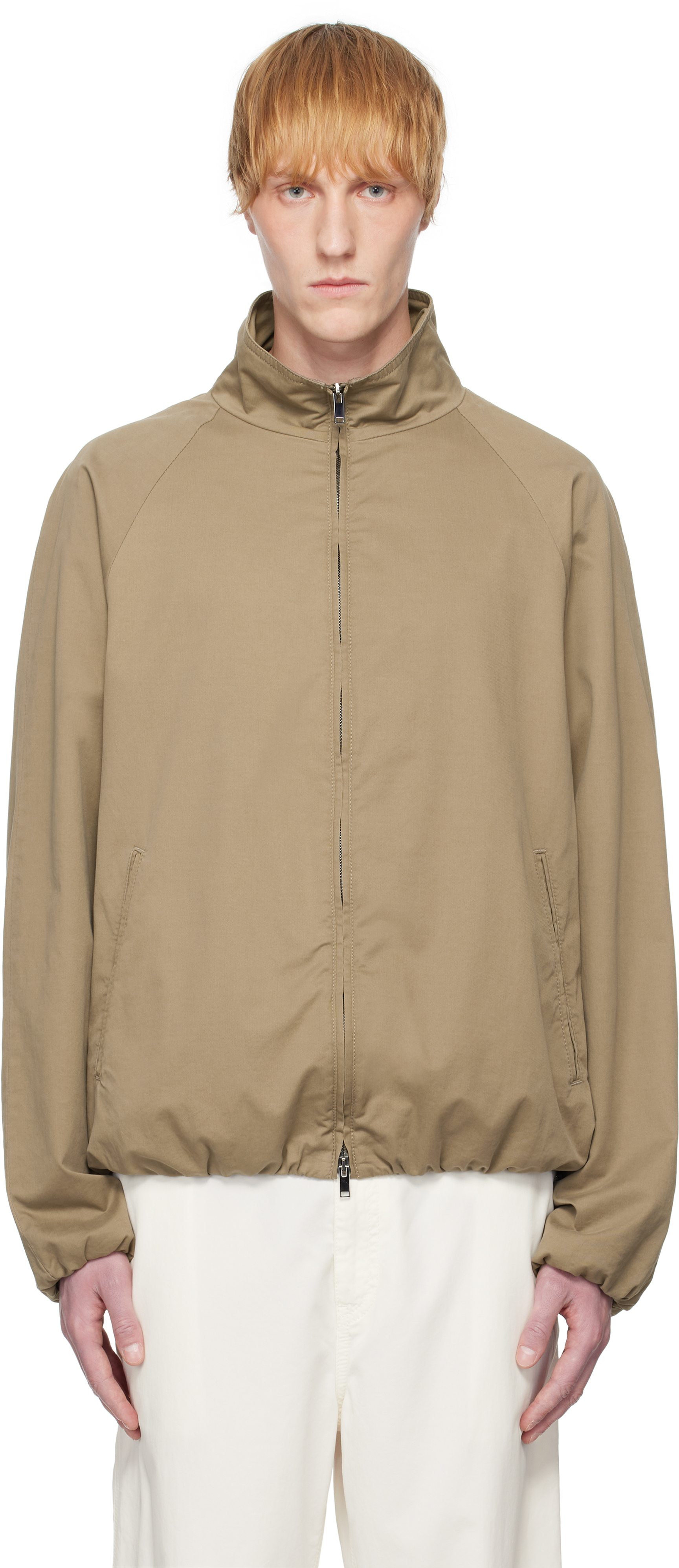 ジャケット 25ss THE ROW Oyu cashmere and cotton jacket 974W3670TAU Oyu Jacket Beige in Cotton and Cashmere – The Row