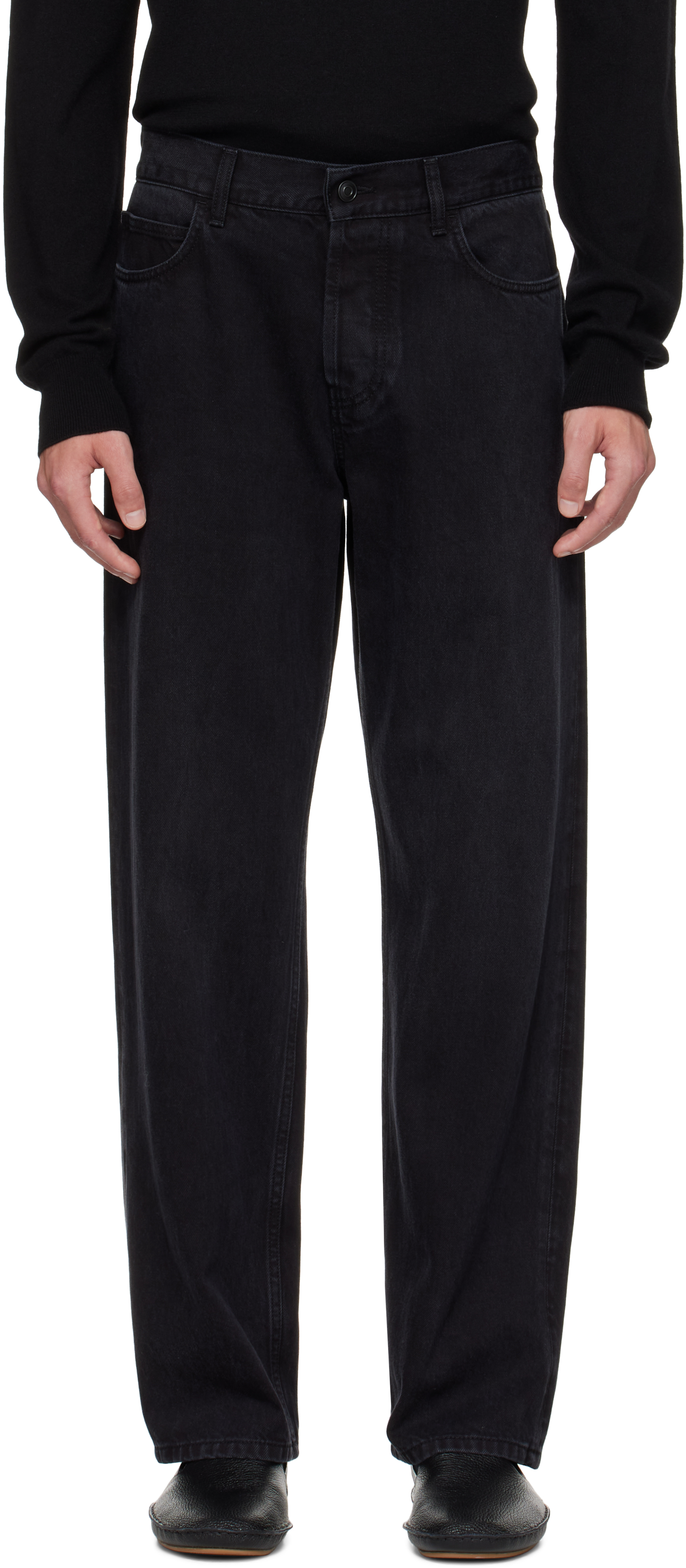 The Row Black Ross Jeans In Black