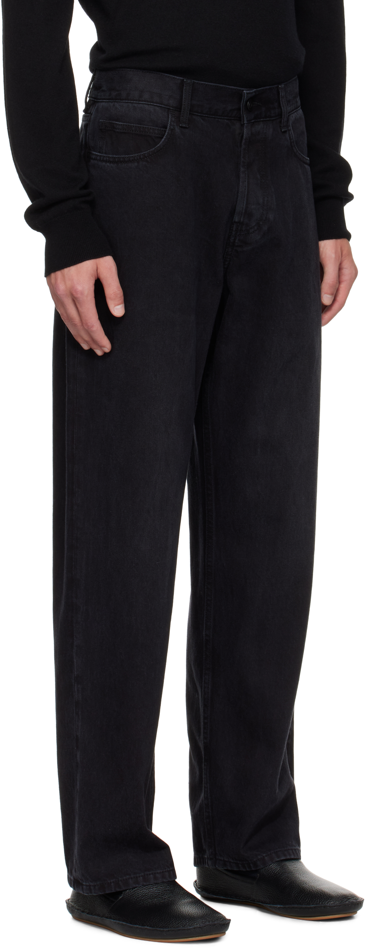 The Row Black Ross Jeans In Black