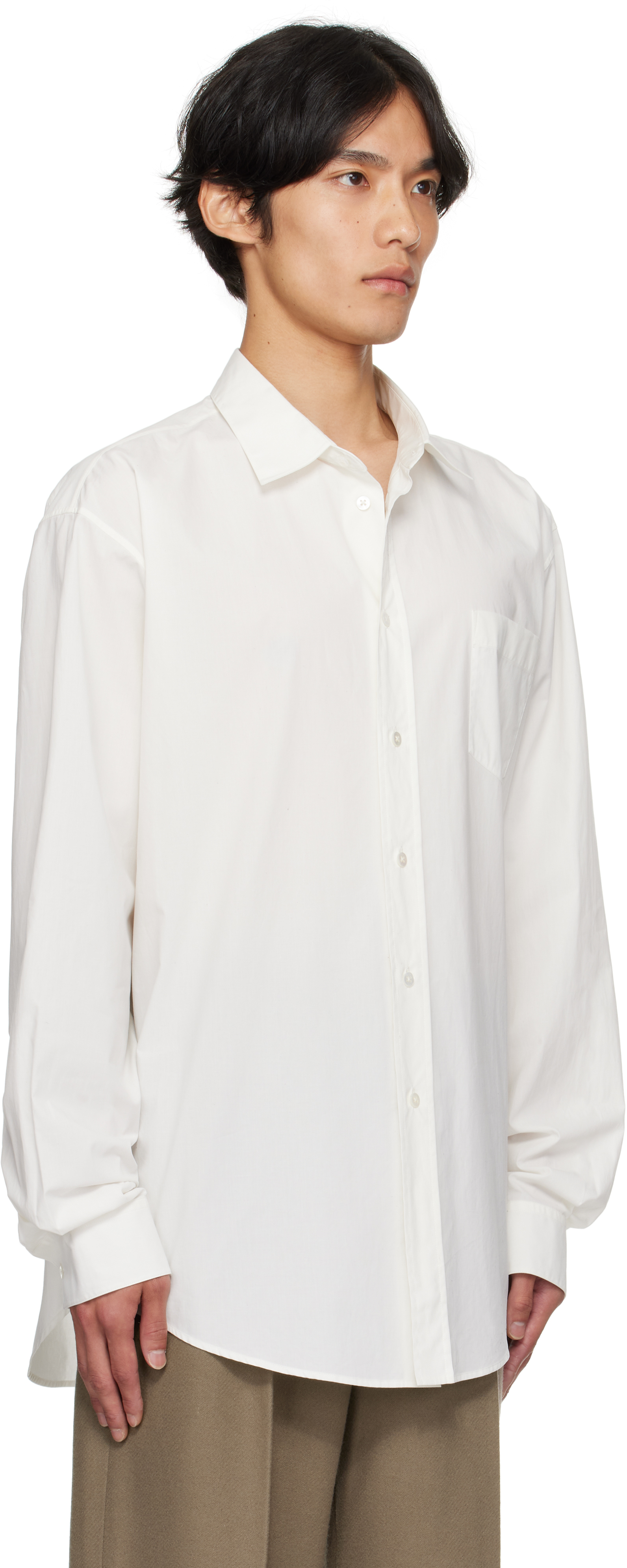 The Row Long-sleeved Shirt In White
