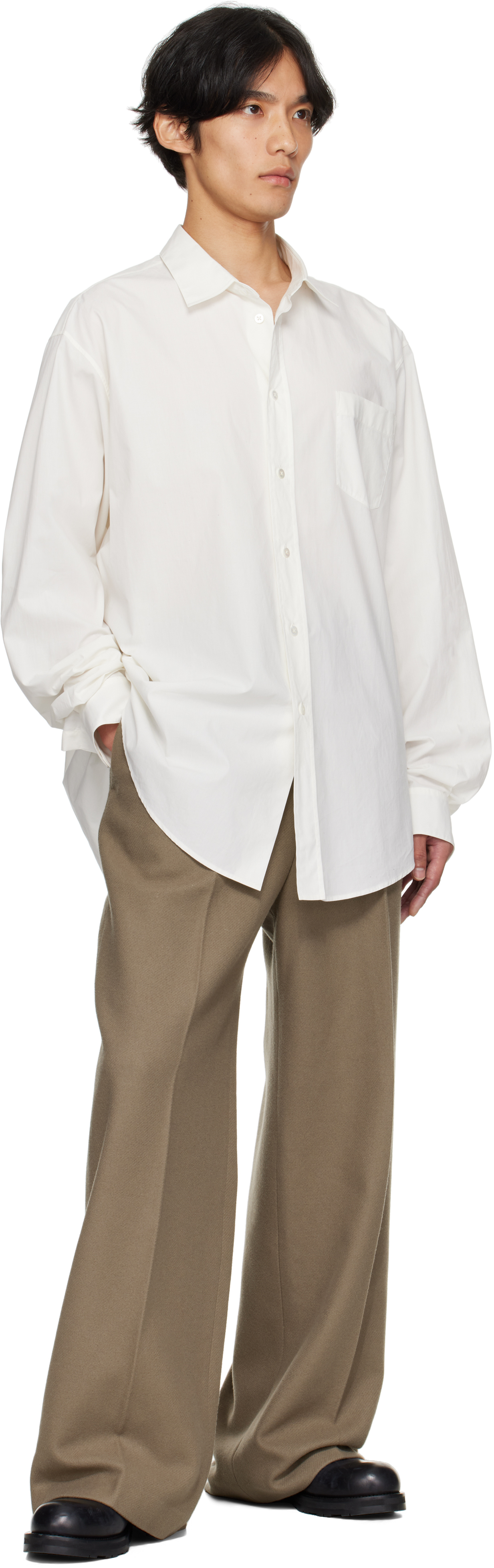 The Row Long-sleeved Shirt In White