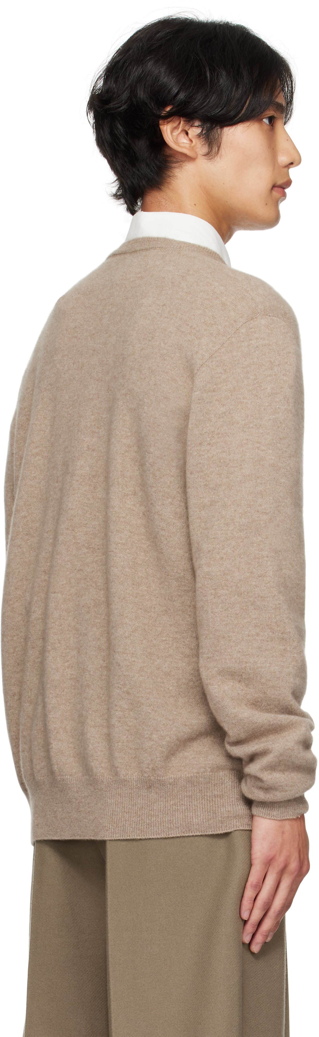 The Row Rod V-neck Cashmere Sweater In Brown