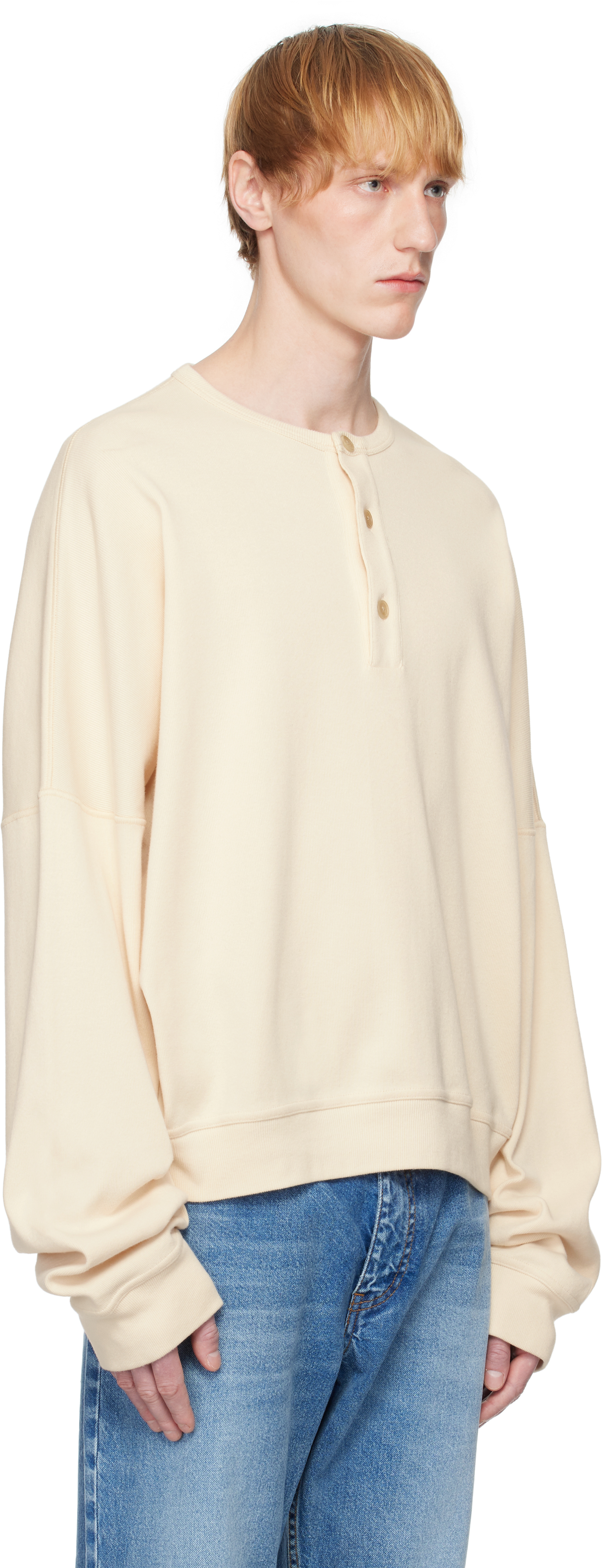 The Row Beige Greto Henley In Yellow