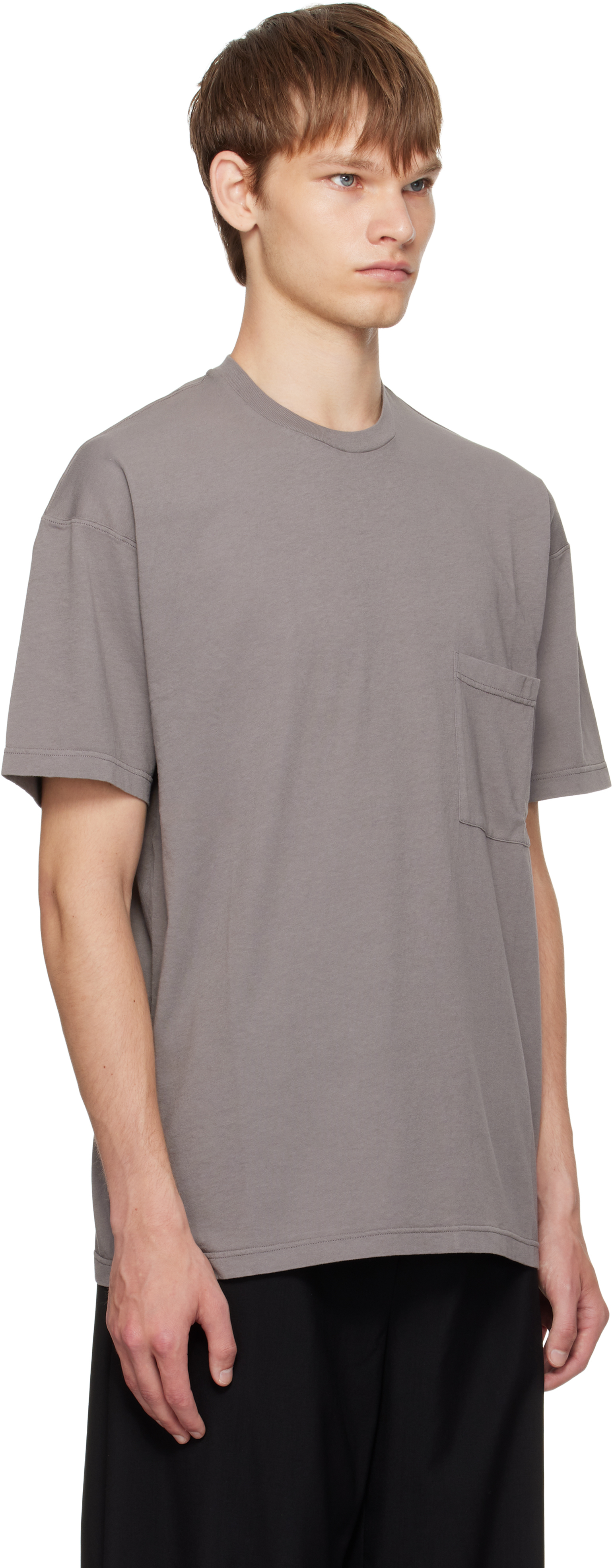 The Row Taupe Niels T-shirt In Gray