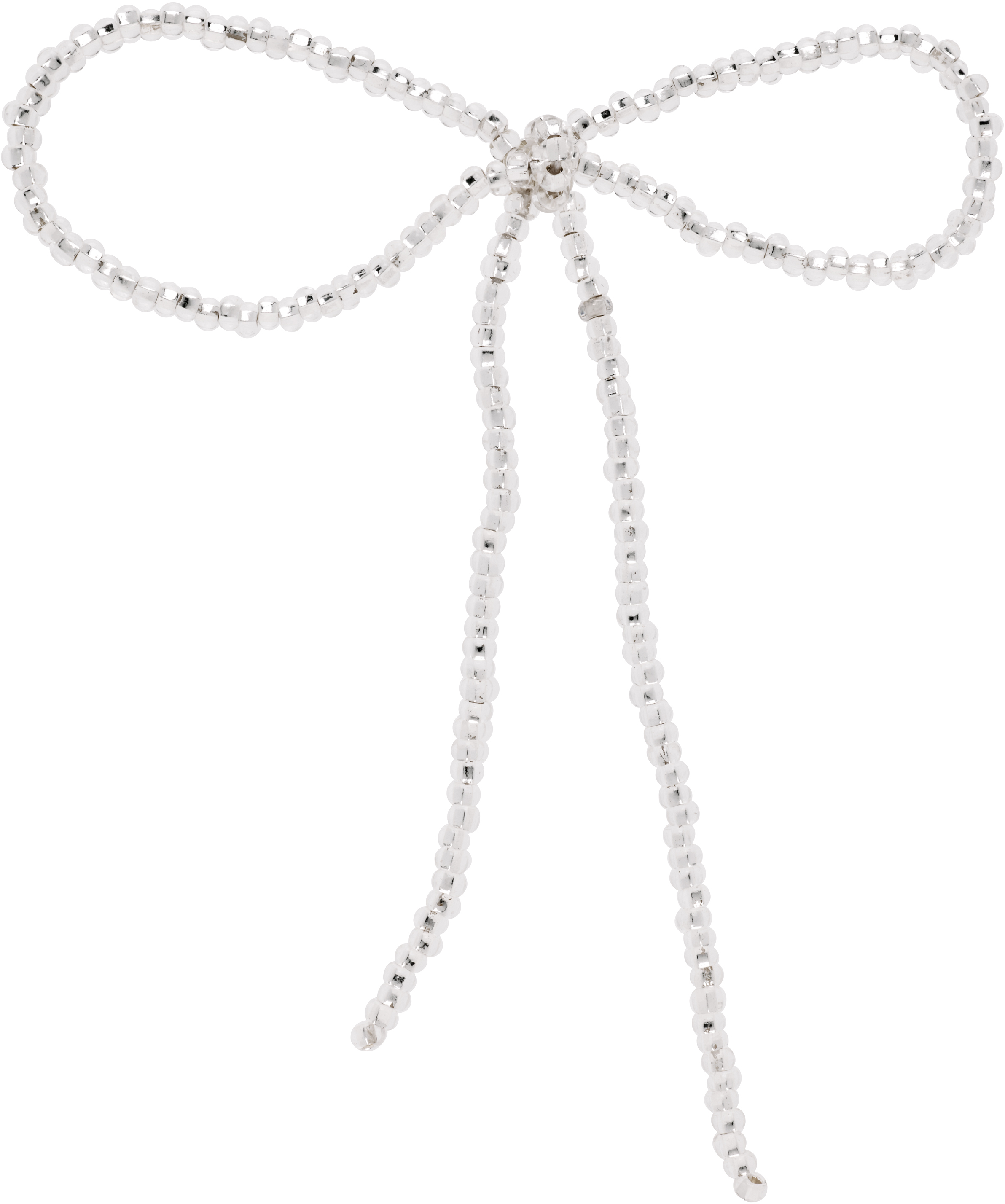 Sad Bow Ear Stick Single Earring