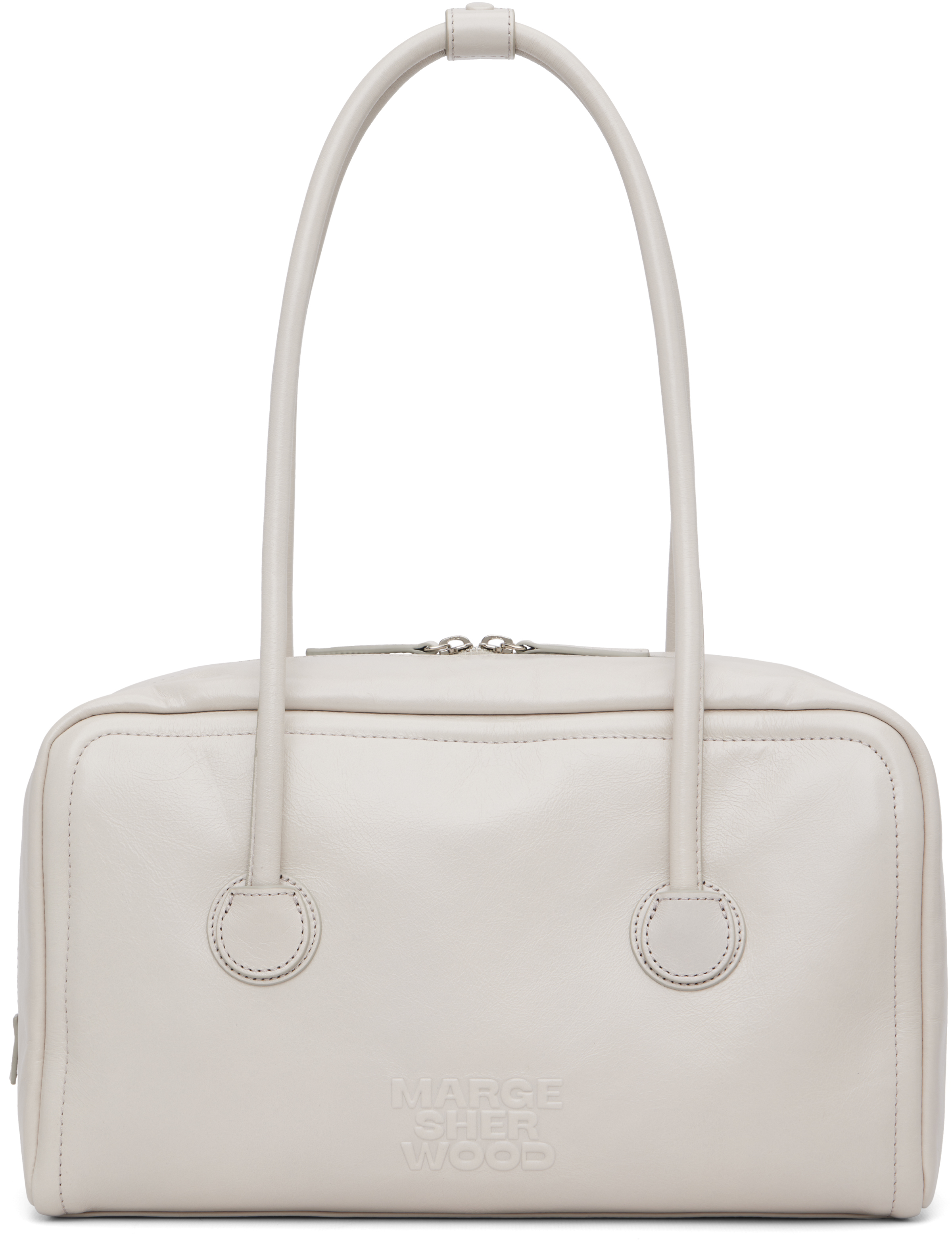 Margesherwood Gray Soft Boston Bag In Gray