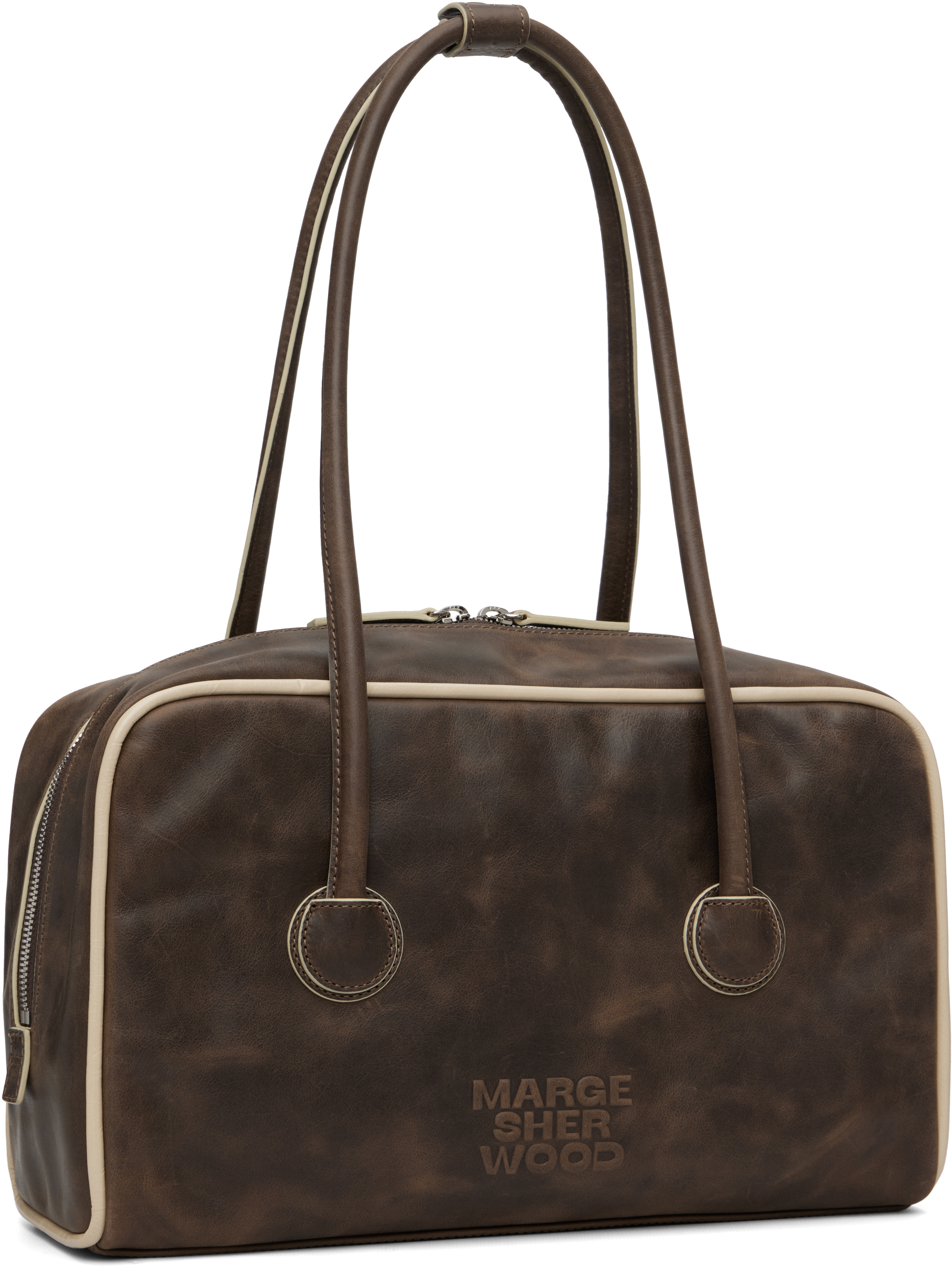 Margesherwood Brown Soft Boston Bag In Brown