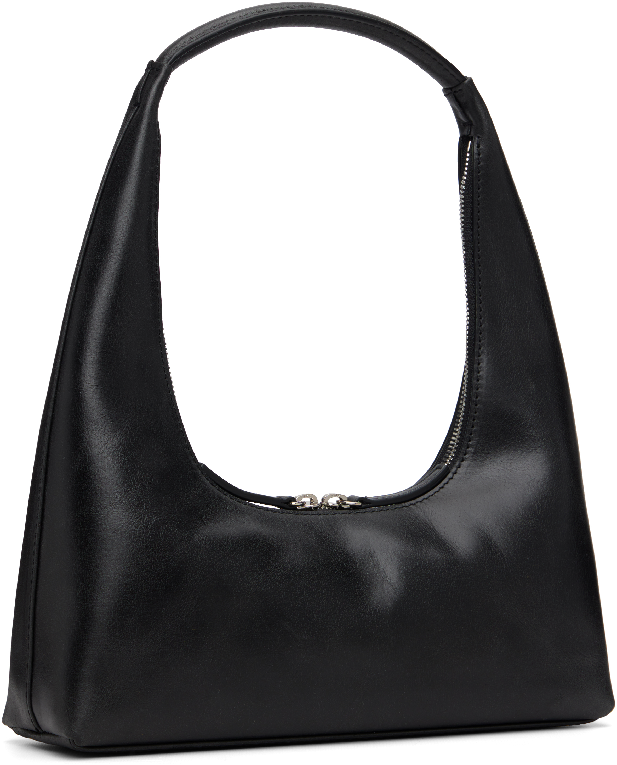 Margesherwood Black Leather Shoulder Bag In Black