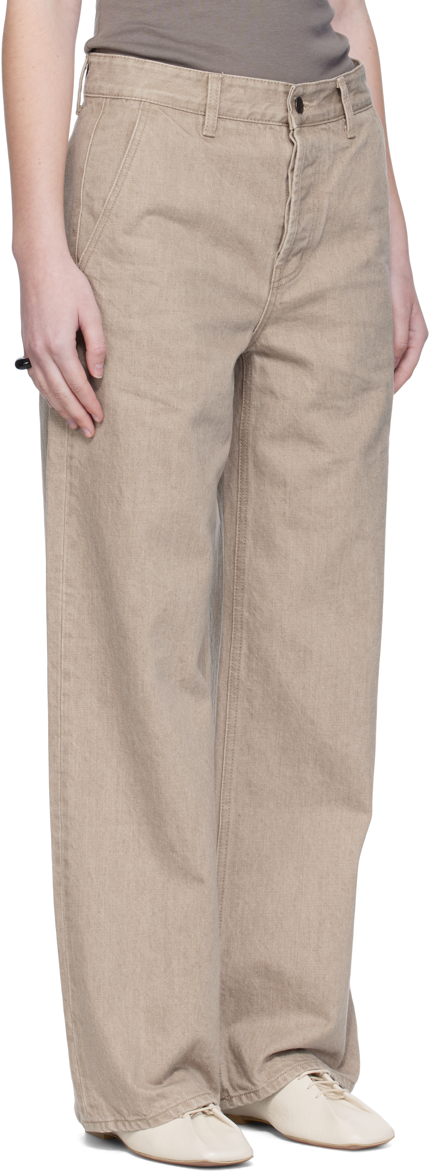 Arch The Beige Midrise Jeans In Multi