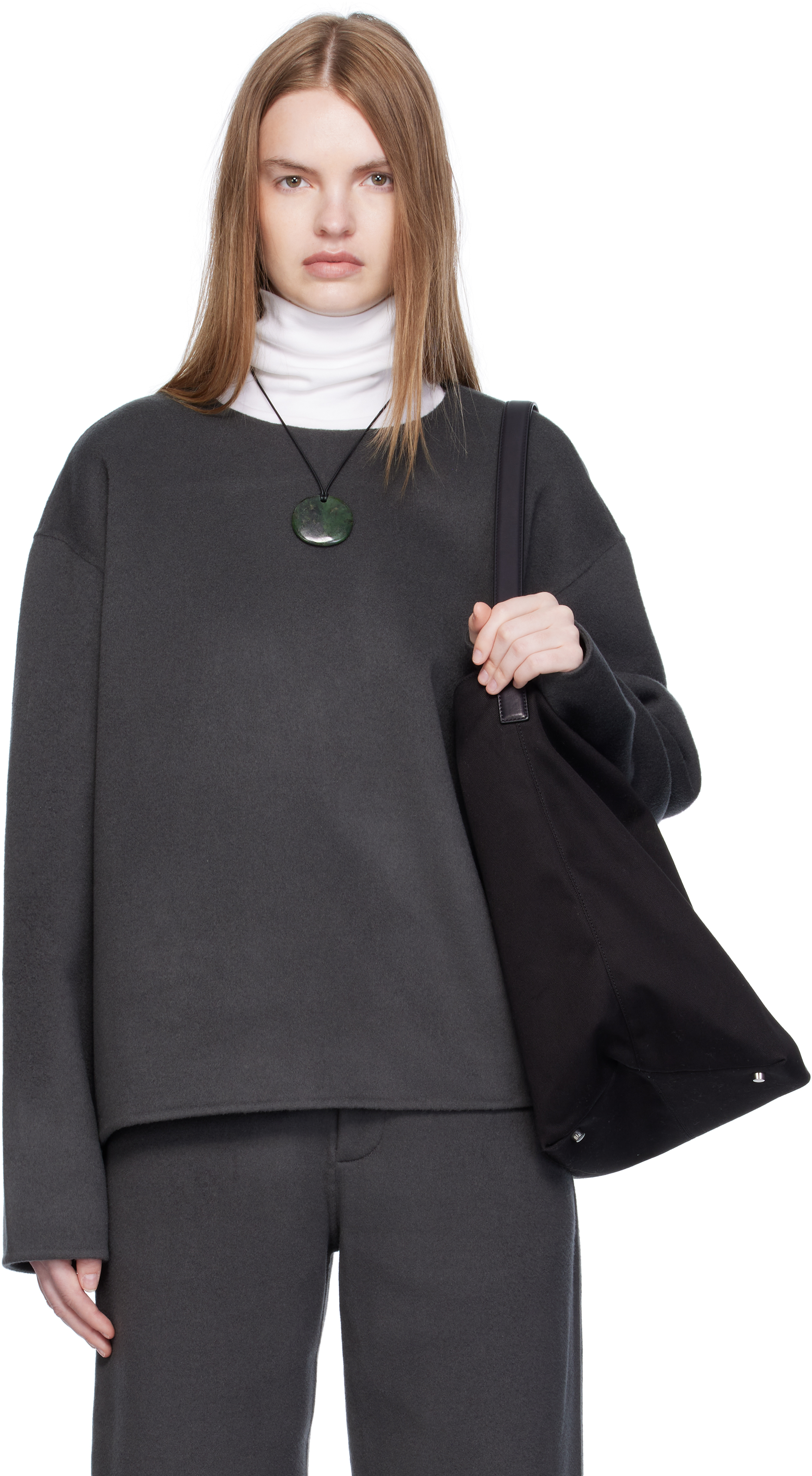 Arch The Gray Handmade Wool Cashmere Top