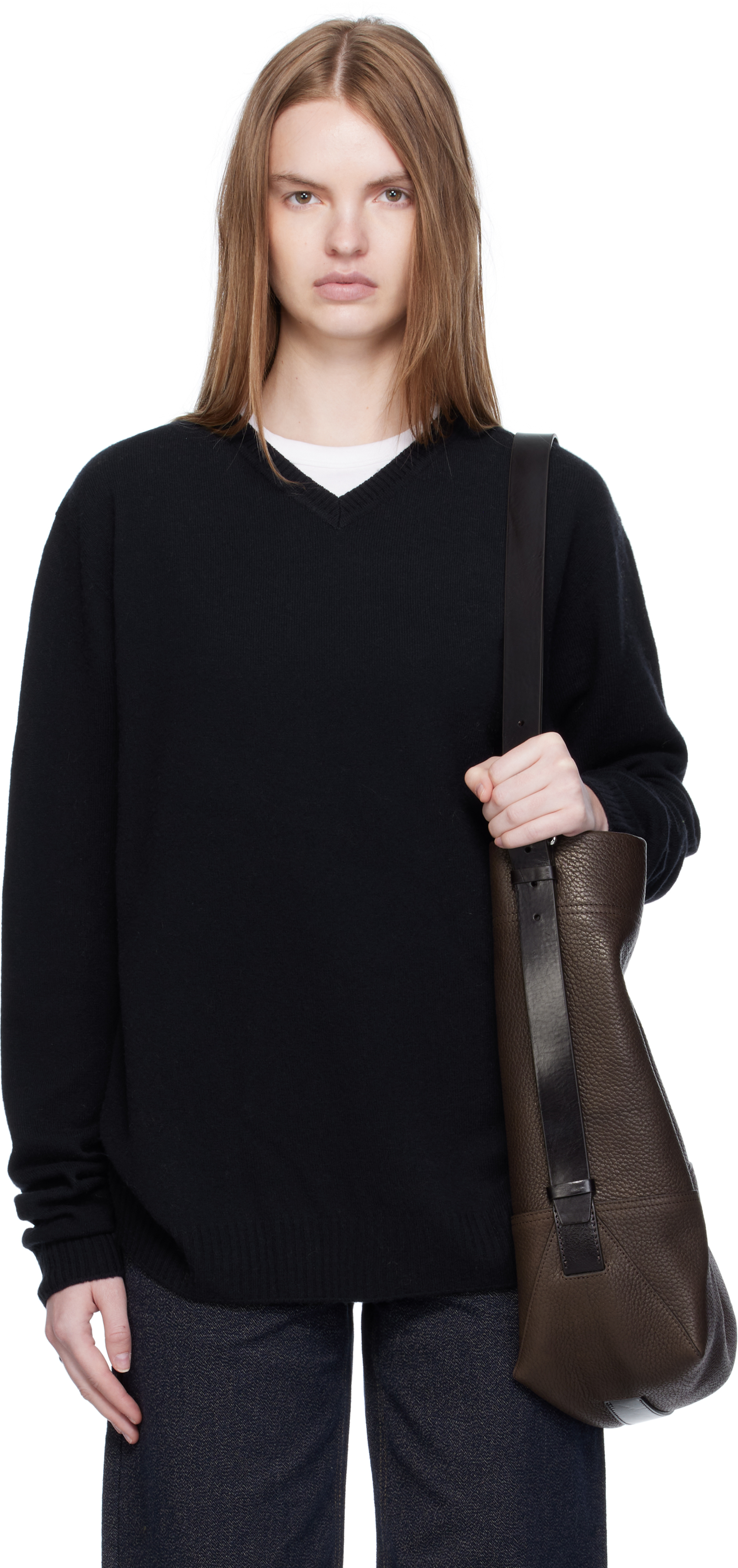 Arch The Navy Standard V-neck Pullover Sweater In Blue