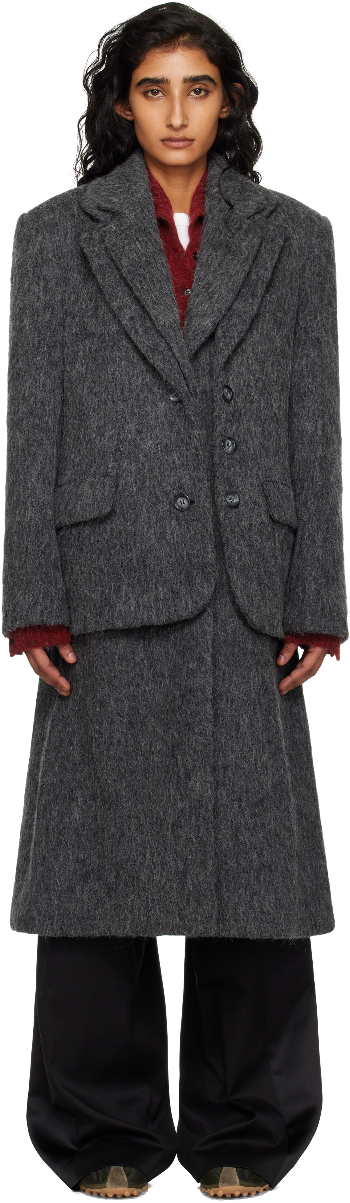 ジャケット・アウター Andersson Bell OVERSIZED W BREASTED COAT Andersson Bell Layered inside-out Coat | Green | FARFETCH ID