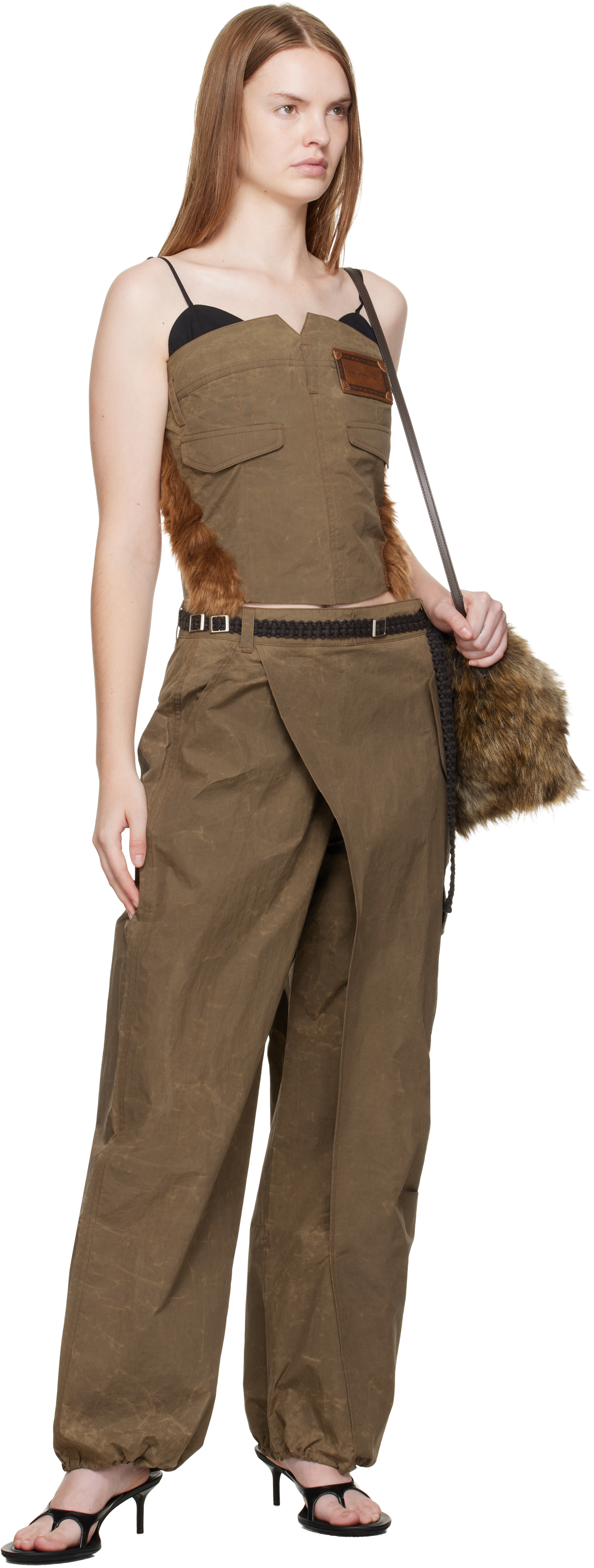Andersson Bell Wrap-around Overalls In Brown