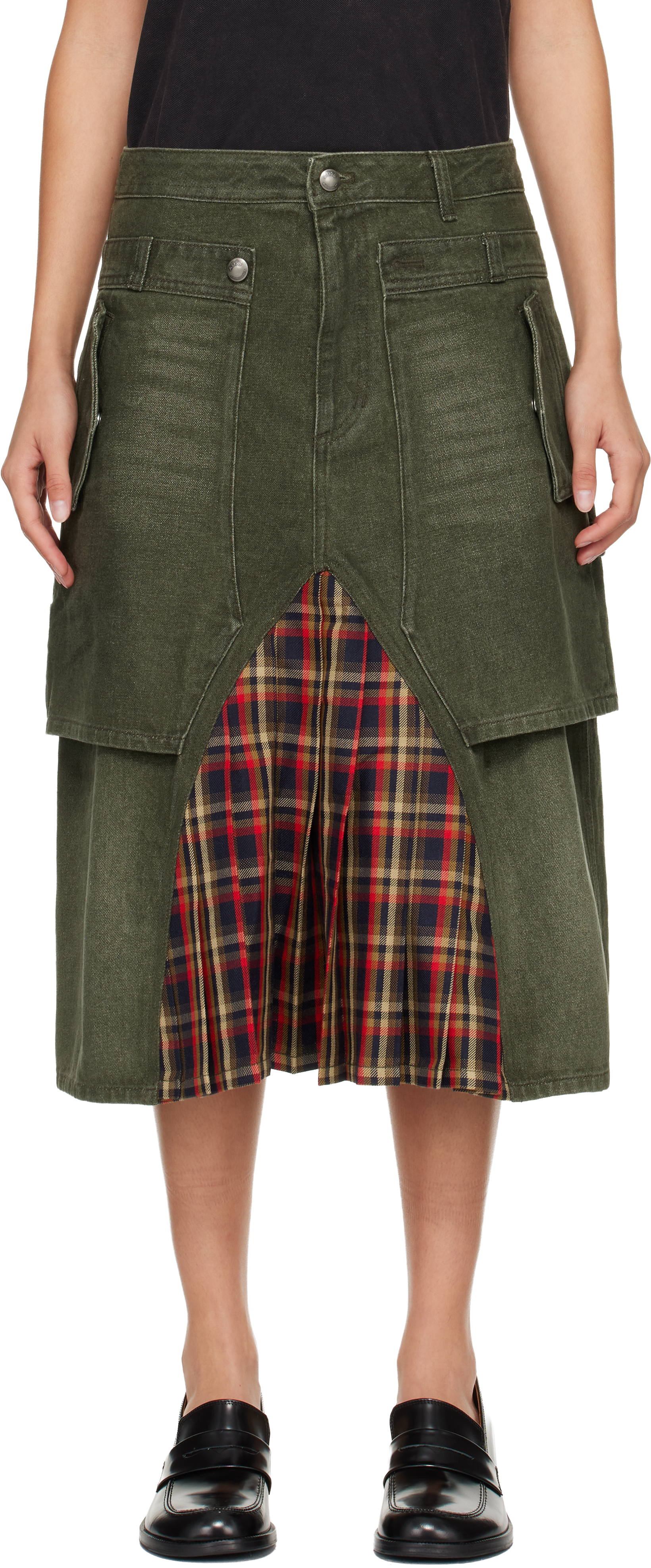 andersson bell ウールツイルキルトスカート andersson-bell-khaki-raptor-