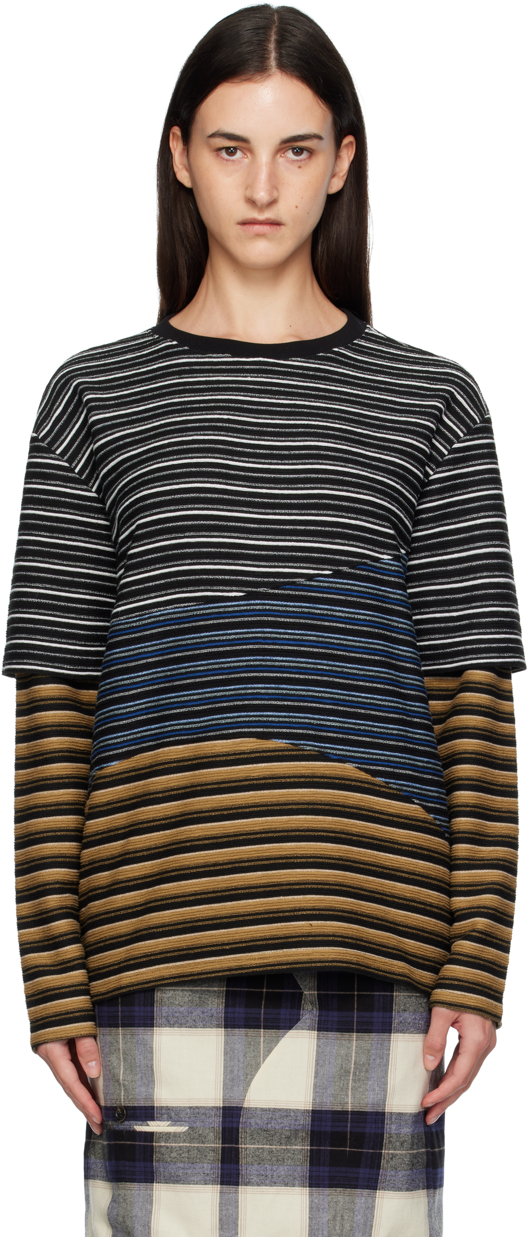 Andersson Bell: Multicolor Stripe Layered T-shirt | SSENSE