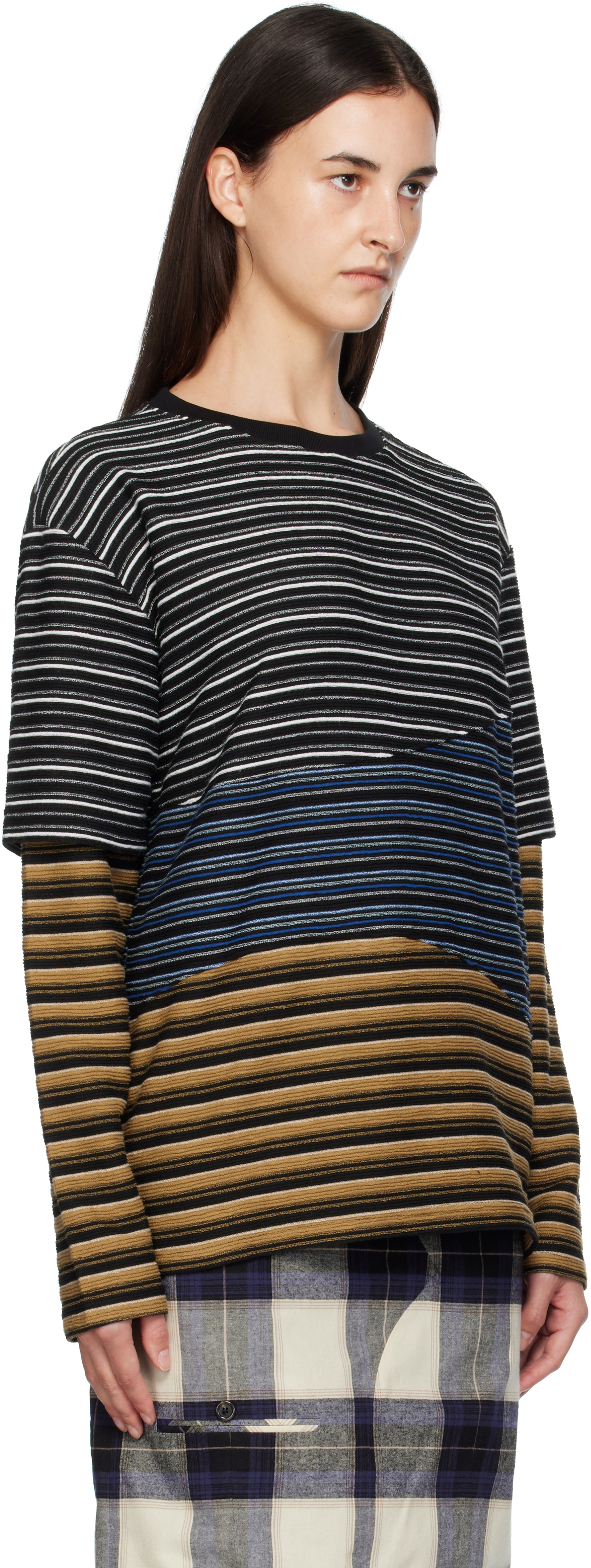 Andersson Bell Multicolor Stripe Layered T-shirt