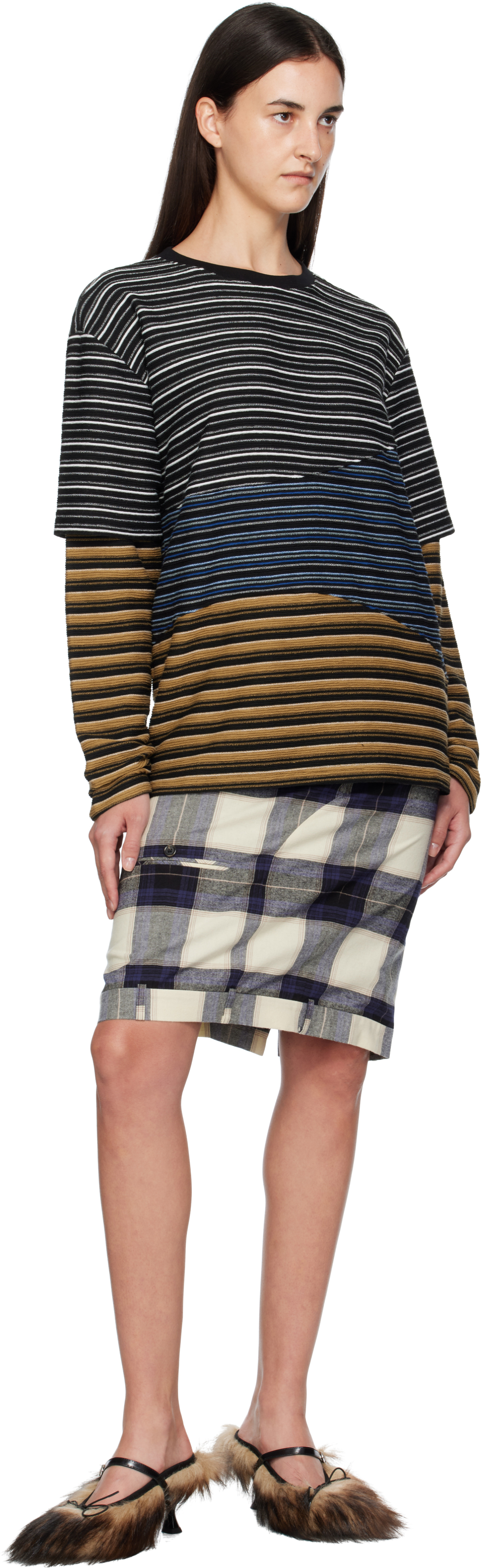 Andersson Bell Multicolor Stripe Layered T-shirt