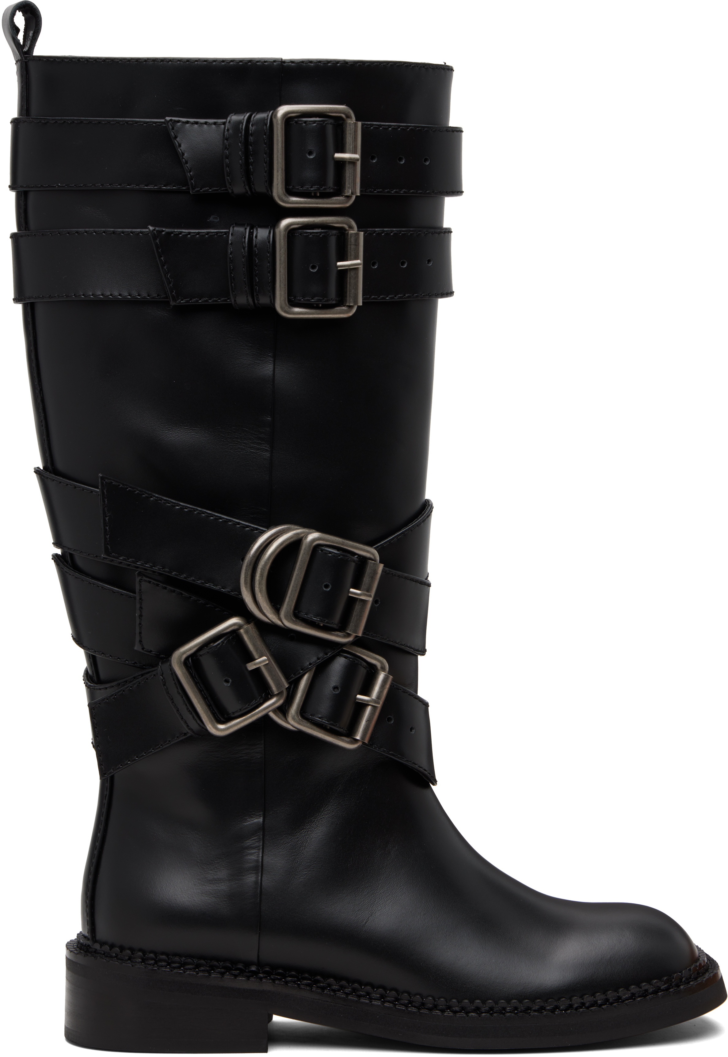 Andersson Bellのブラック レイヤード ストラップ ブーツがセール中