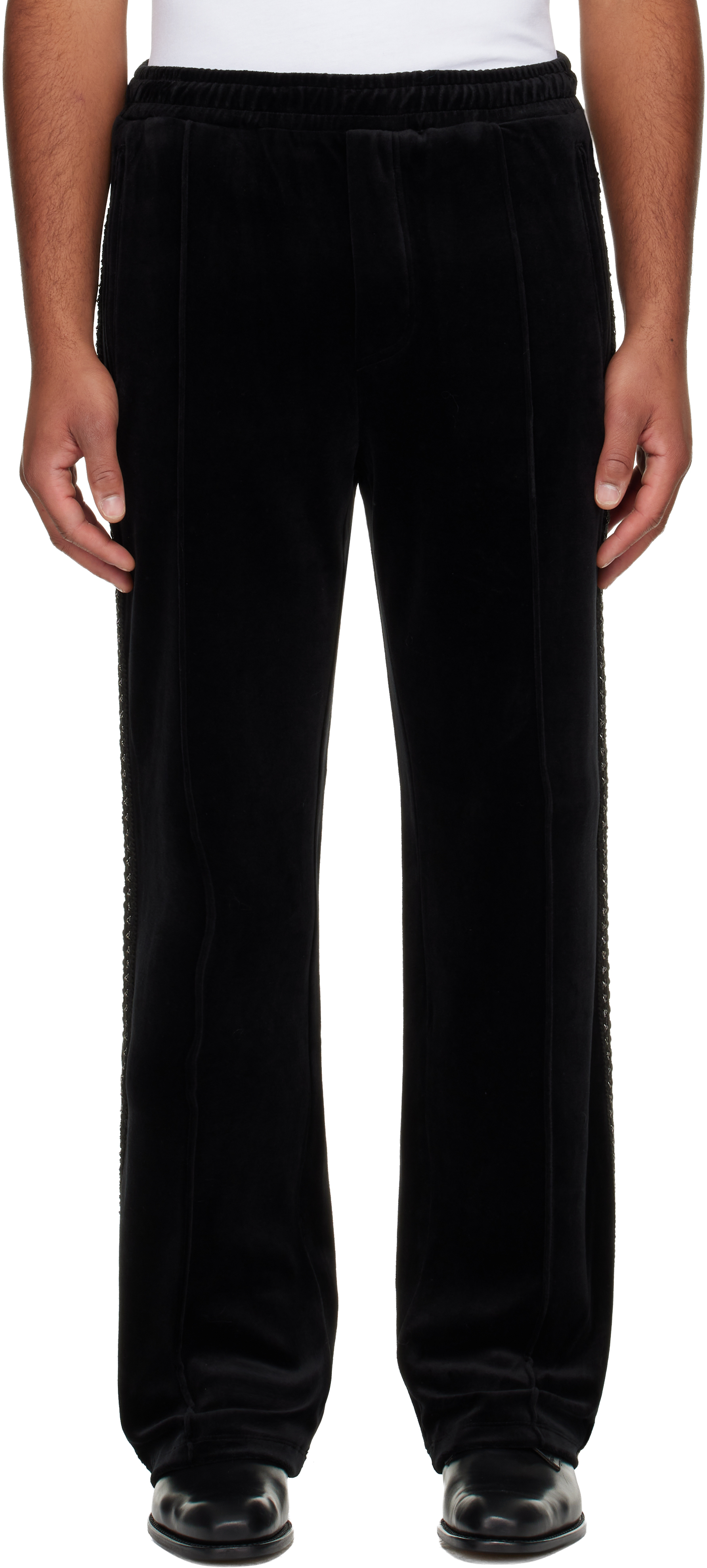 Black Velvet Track Pants by Andersson Bell on Sale