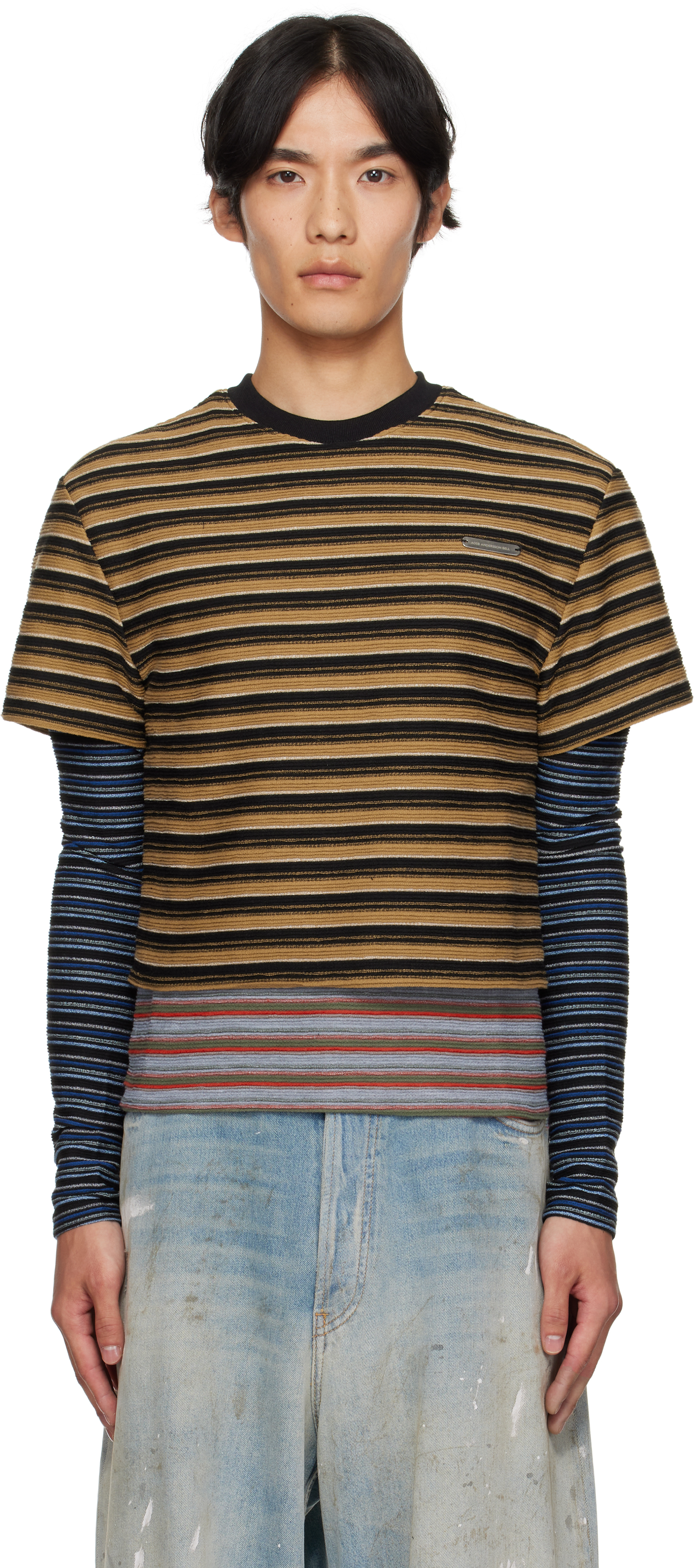 Andersson Bell Multicolor Stripe Ls T-shirt In Multi