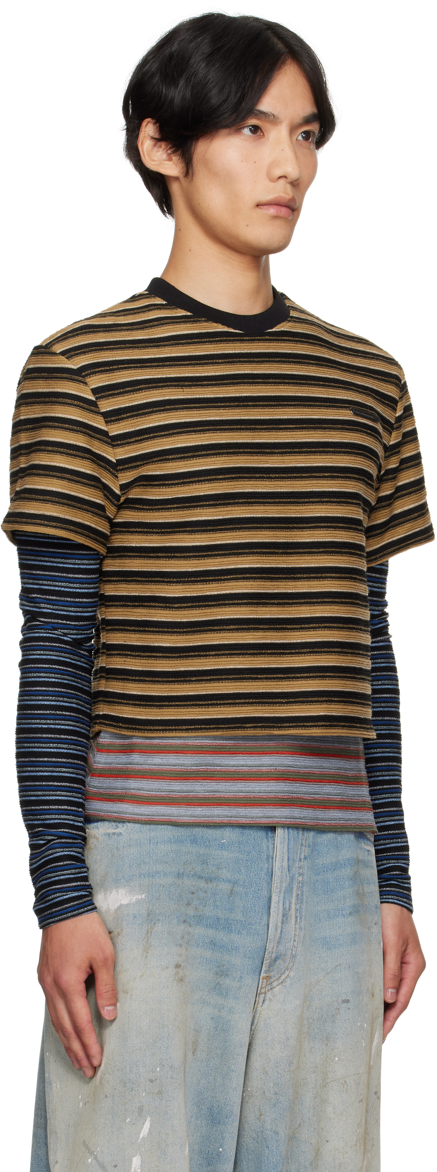 Andersson Bell Multicolor Stripe Ls T-shirt In Multi