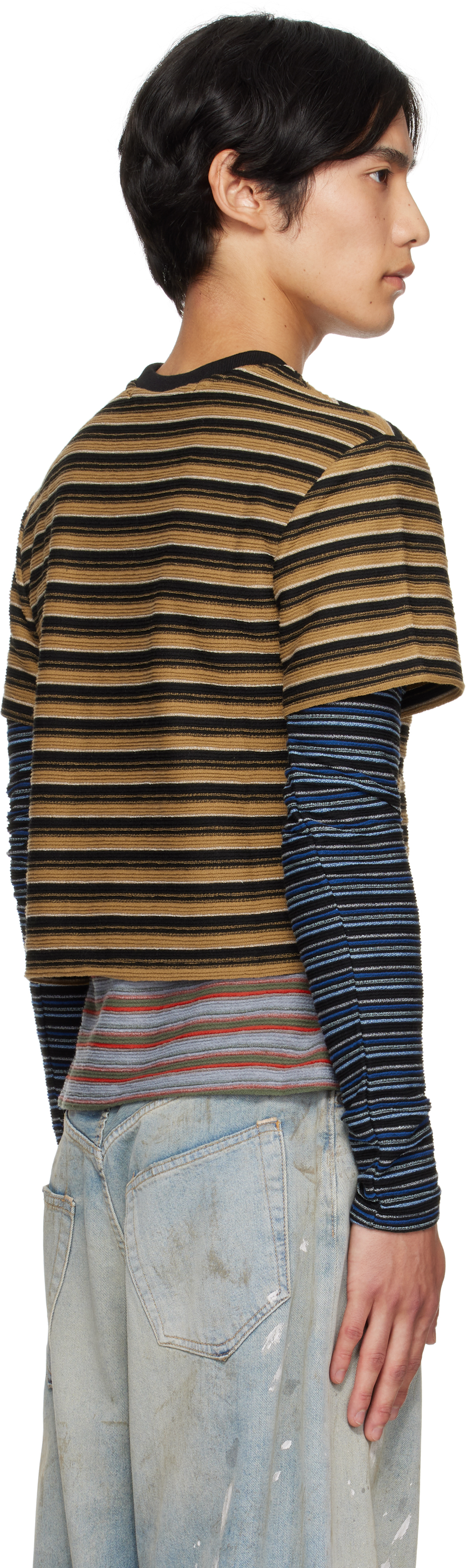 Andersson Bell Multicolor Stripe Ls T-shirt In Multi