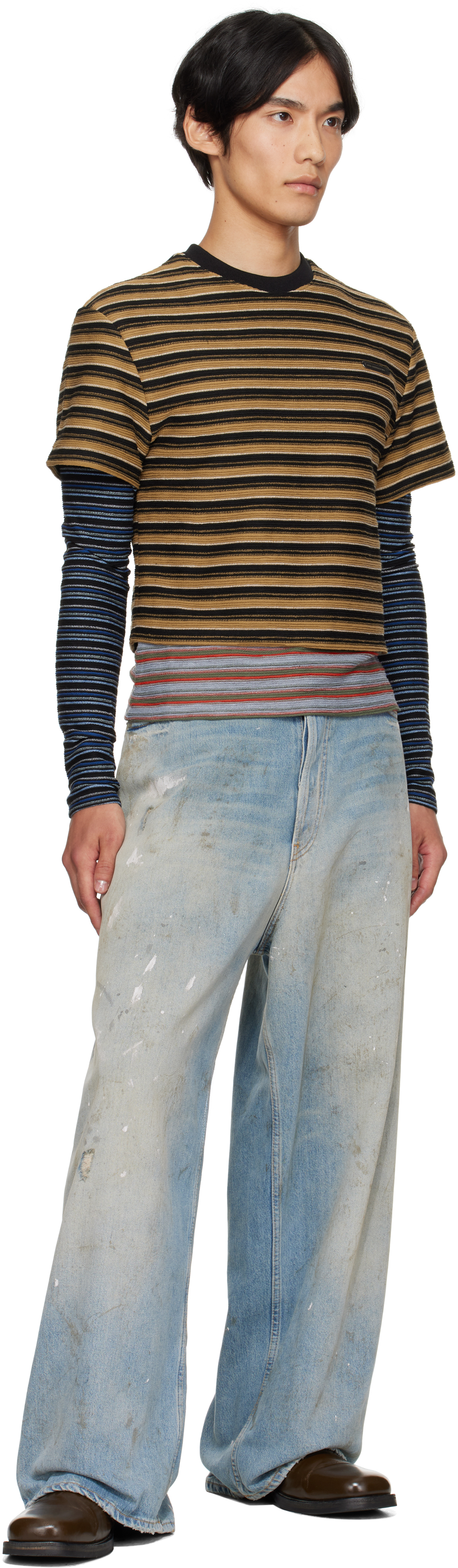 Andersson Bell Multicolor Stripe Ls T-shirt In Multi