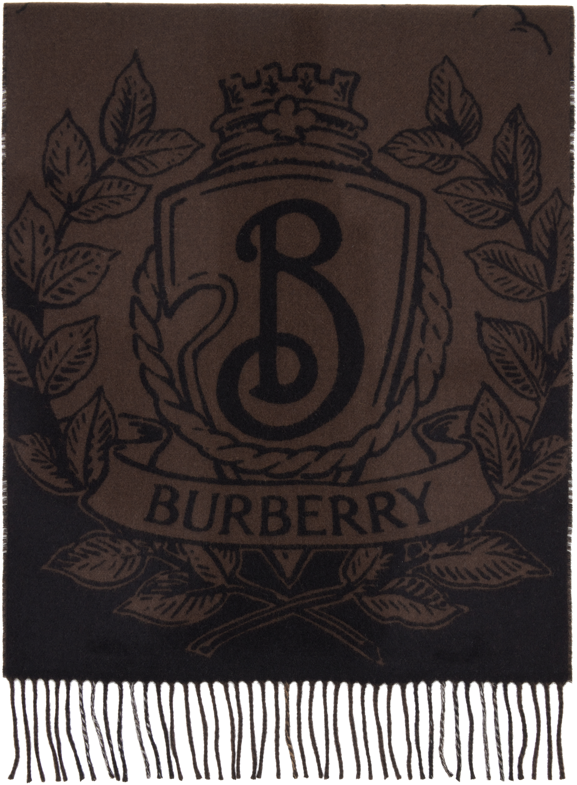 Burberry ブラウン Stormy Knight リバーシブル ワイド マフラー In Brown