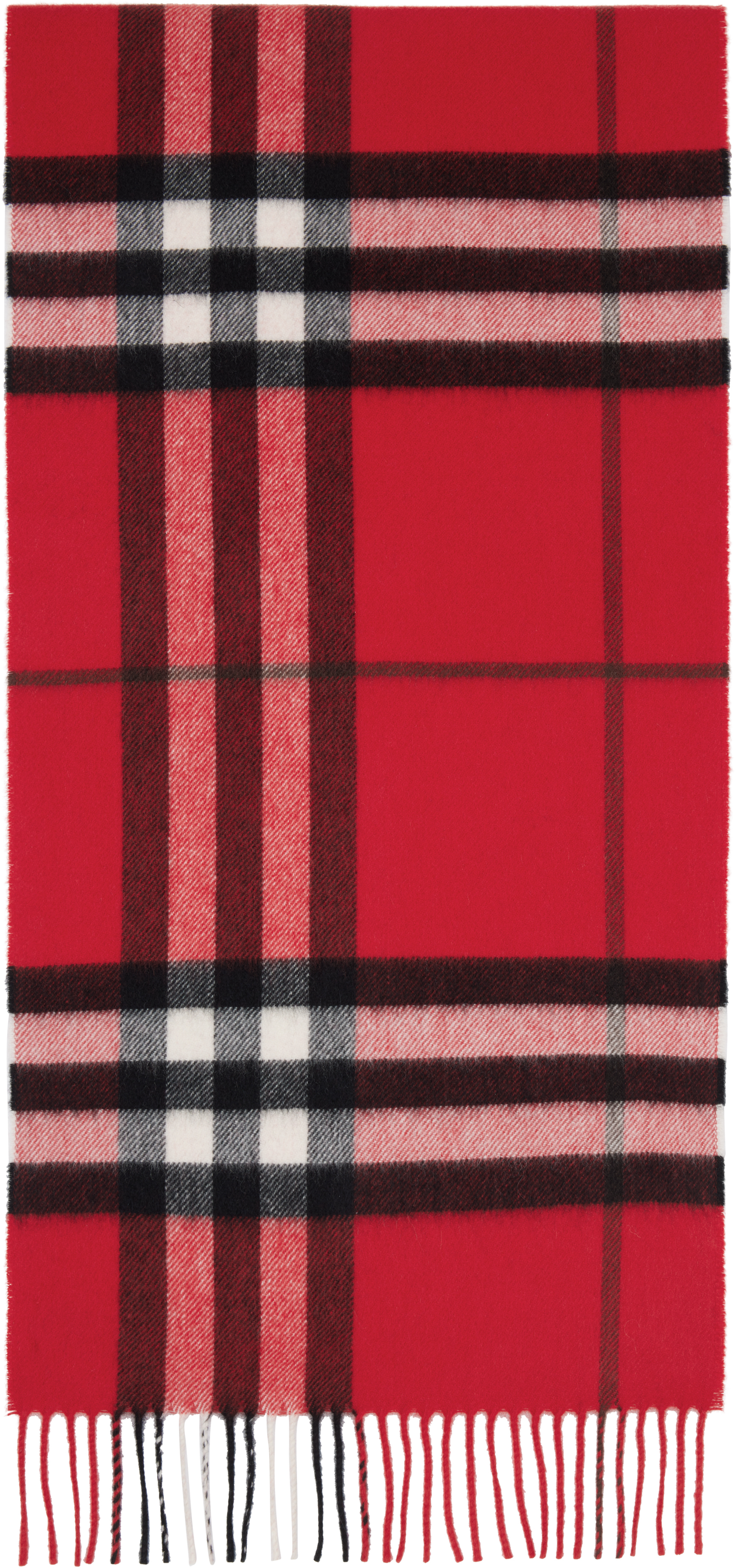 Burberry Giant Check Cashmere Scarf Accessories In Red