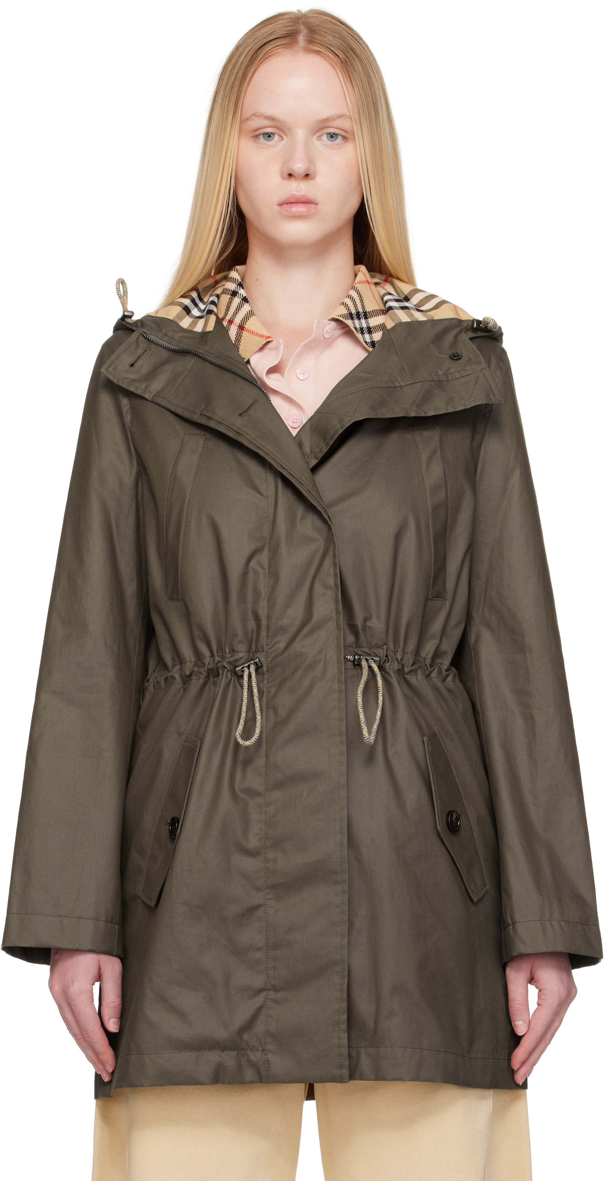 関税負担なし☆Burberry バーバリー Hooded Coat BURBERRY Layered hooded cotton-canvas coat | NET-A-PORTER