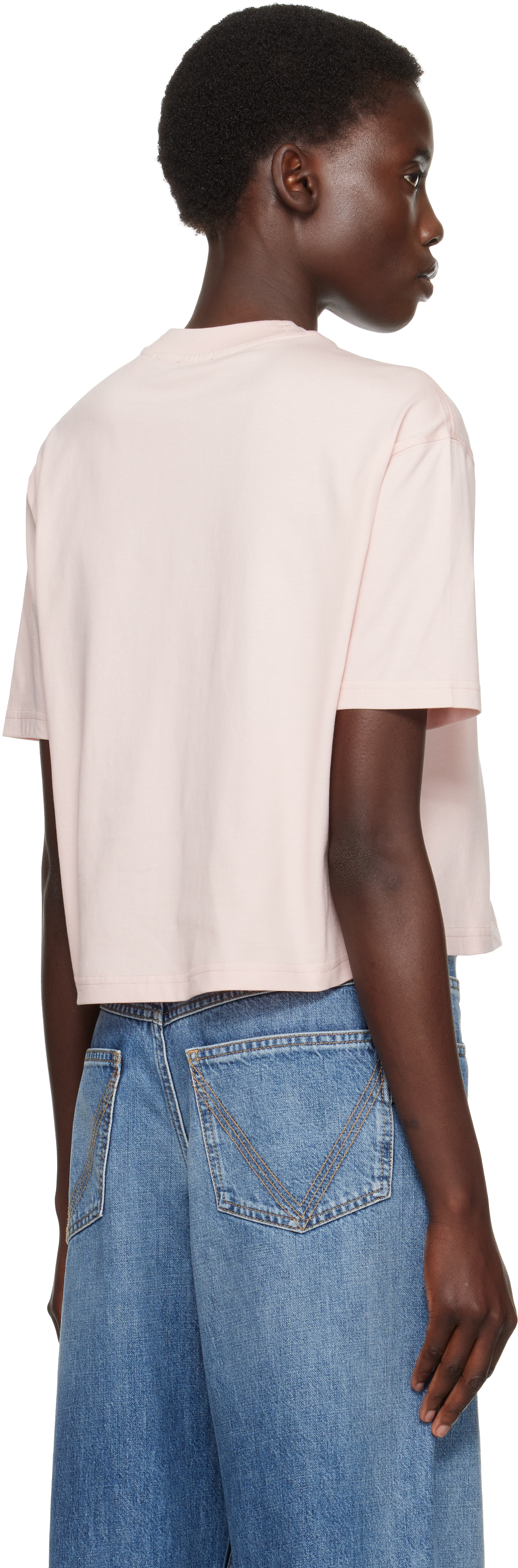 Burberry Pink Cropped Cotton T-shirt