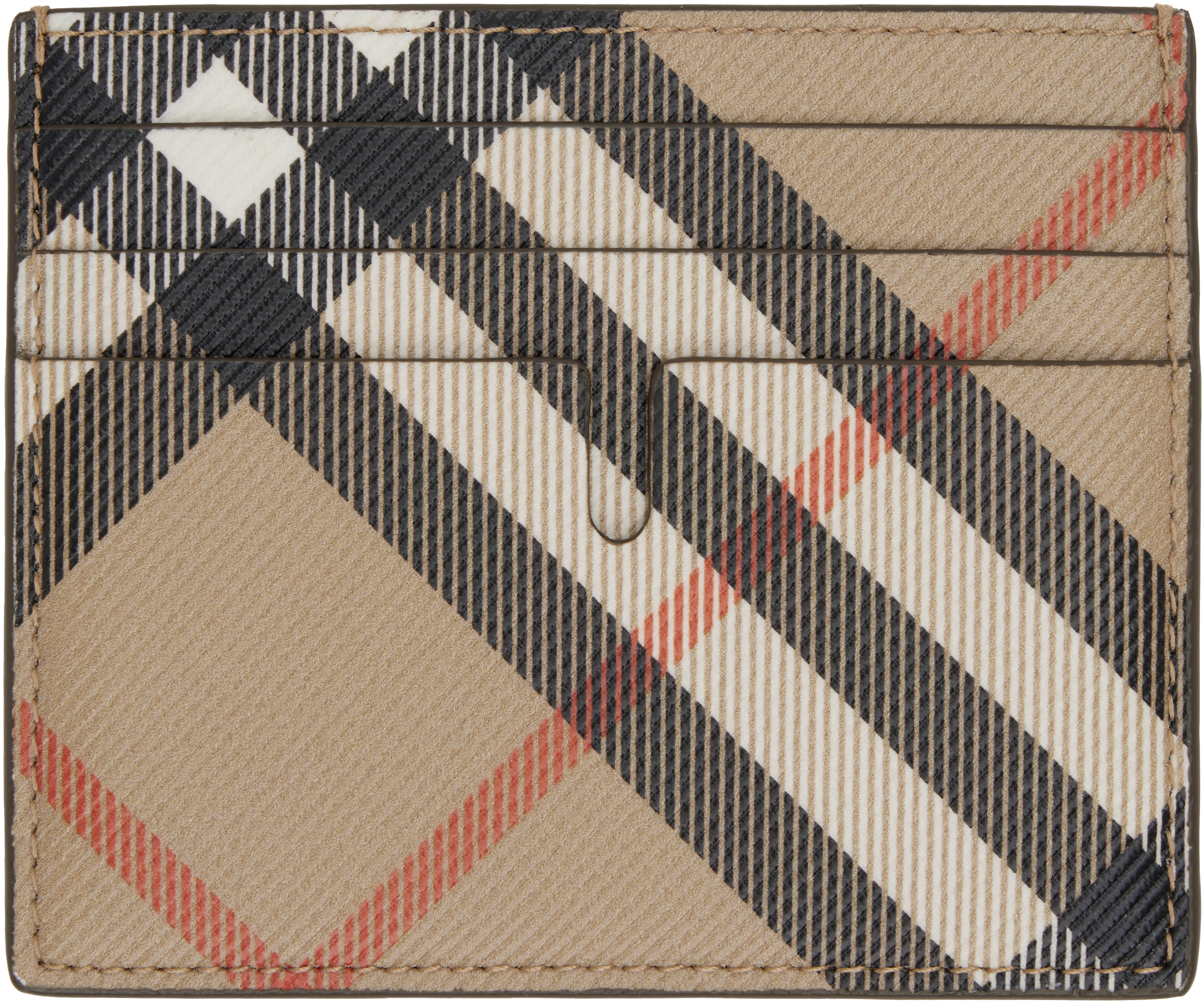 Burberry Beige Ms Tall Sandon Card Holder