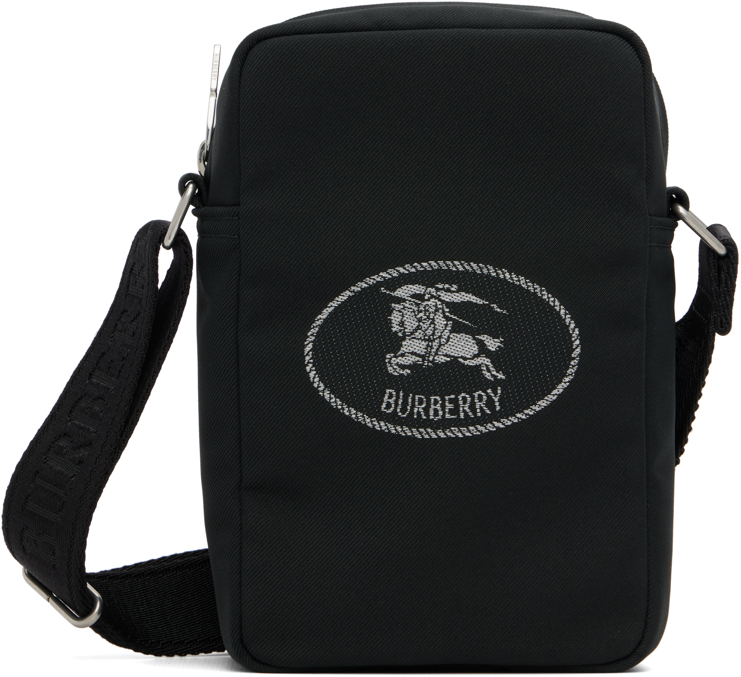 Burberry: ブラック Orkney スマホショルダー | SSENSE 日本