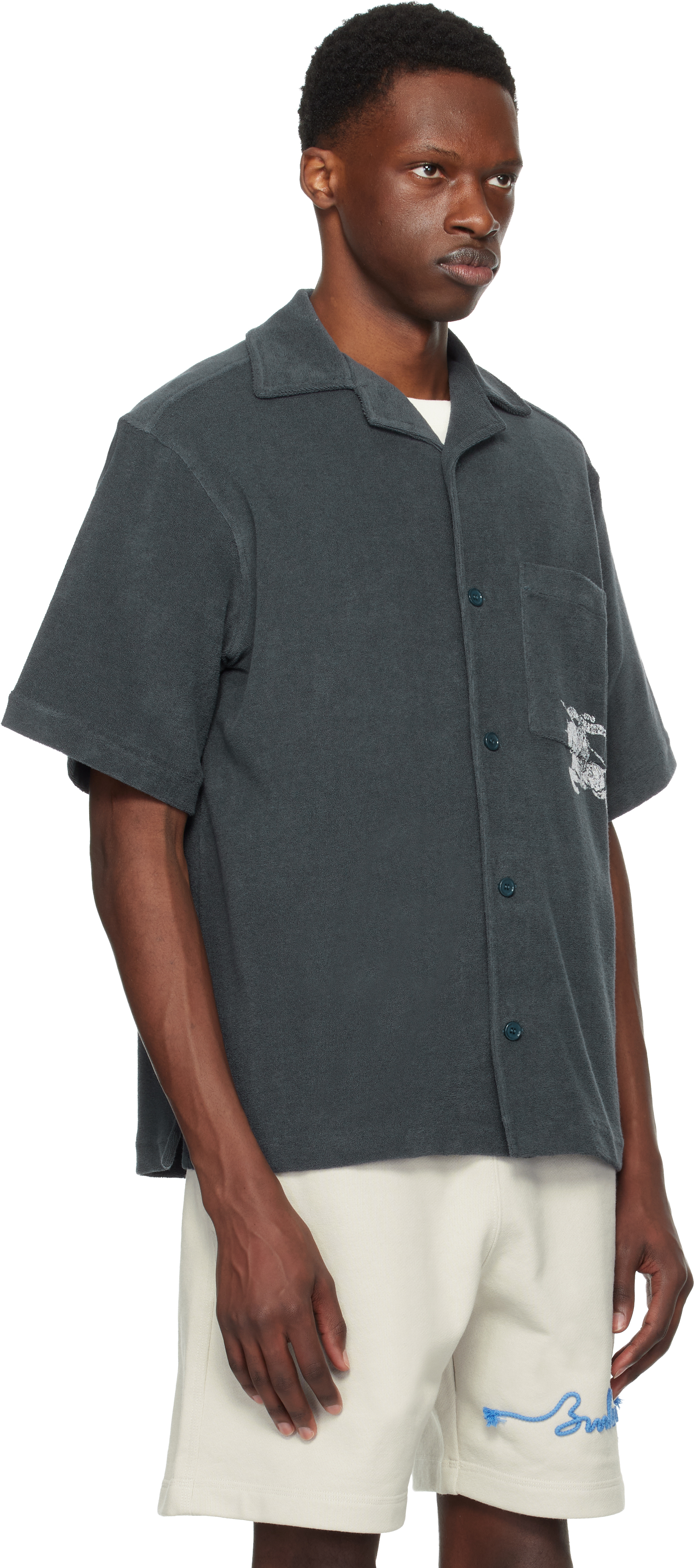 Burberry Ekd Cotton Towelling Shirt