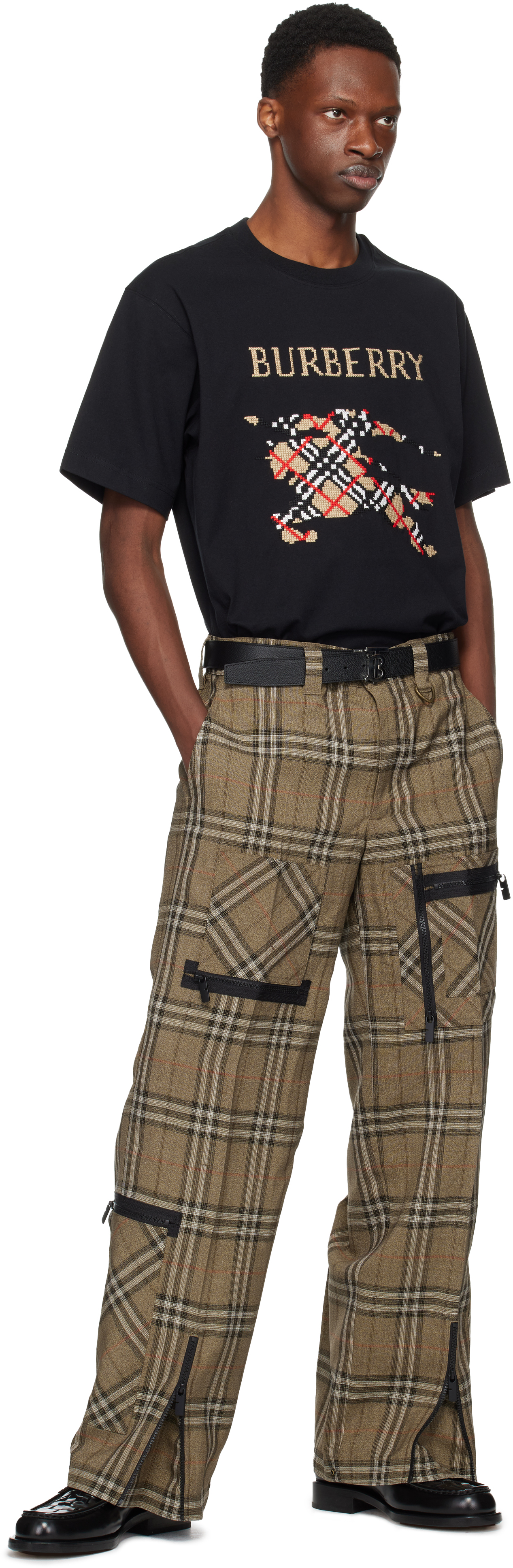 Burberry Cross Stitch Ekd Cotton T-shirt
