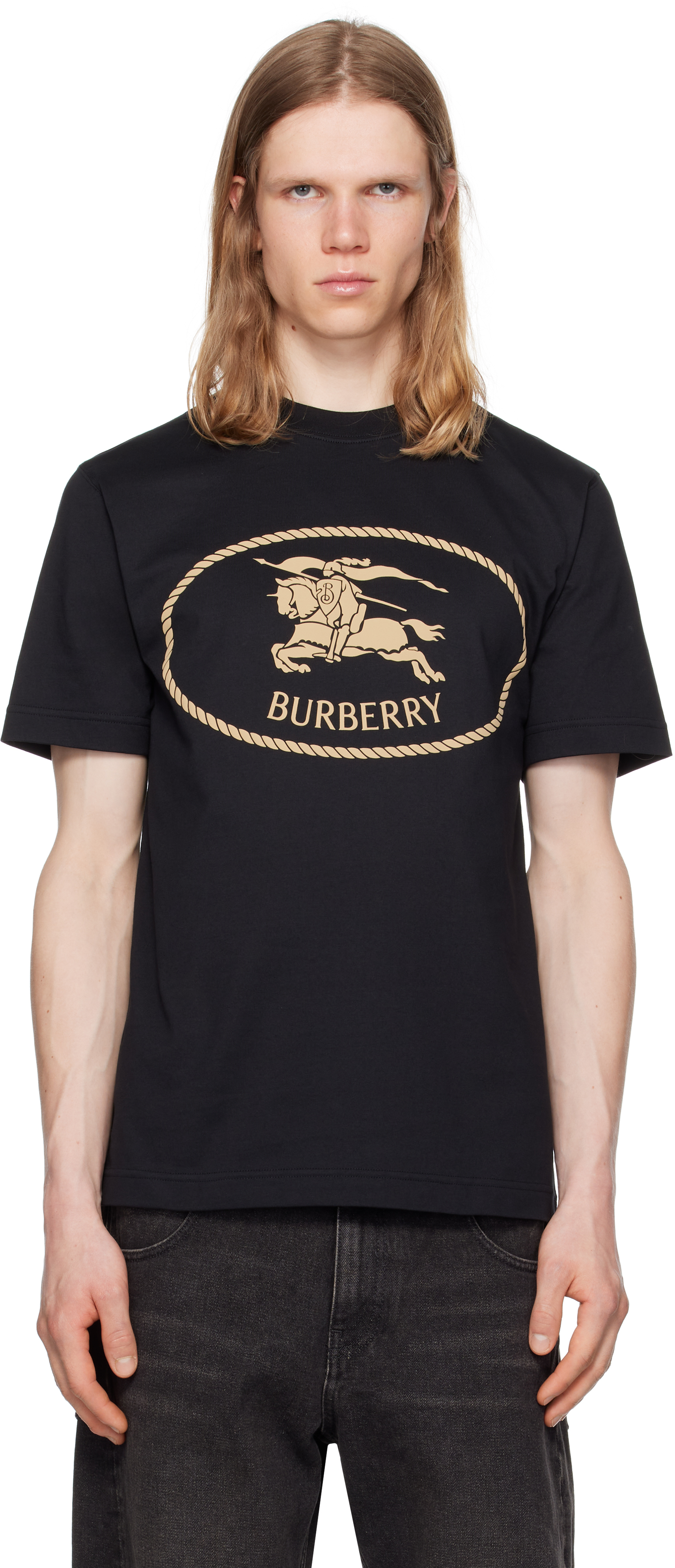 Black Knight Stamp Cotton T-shirt