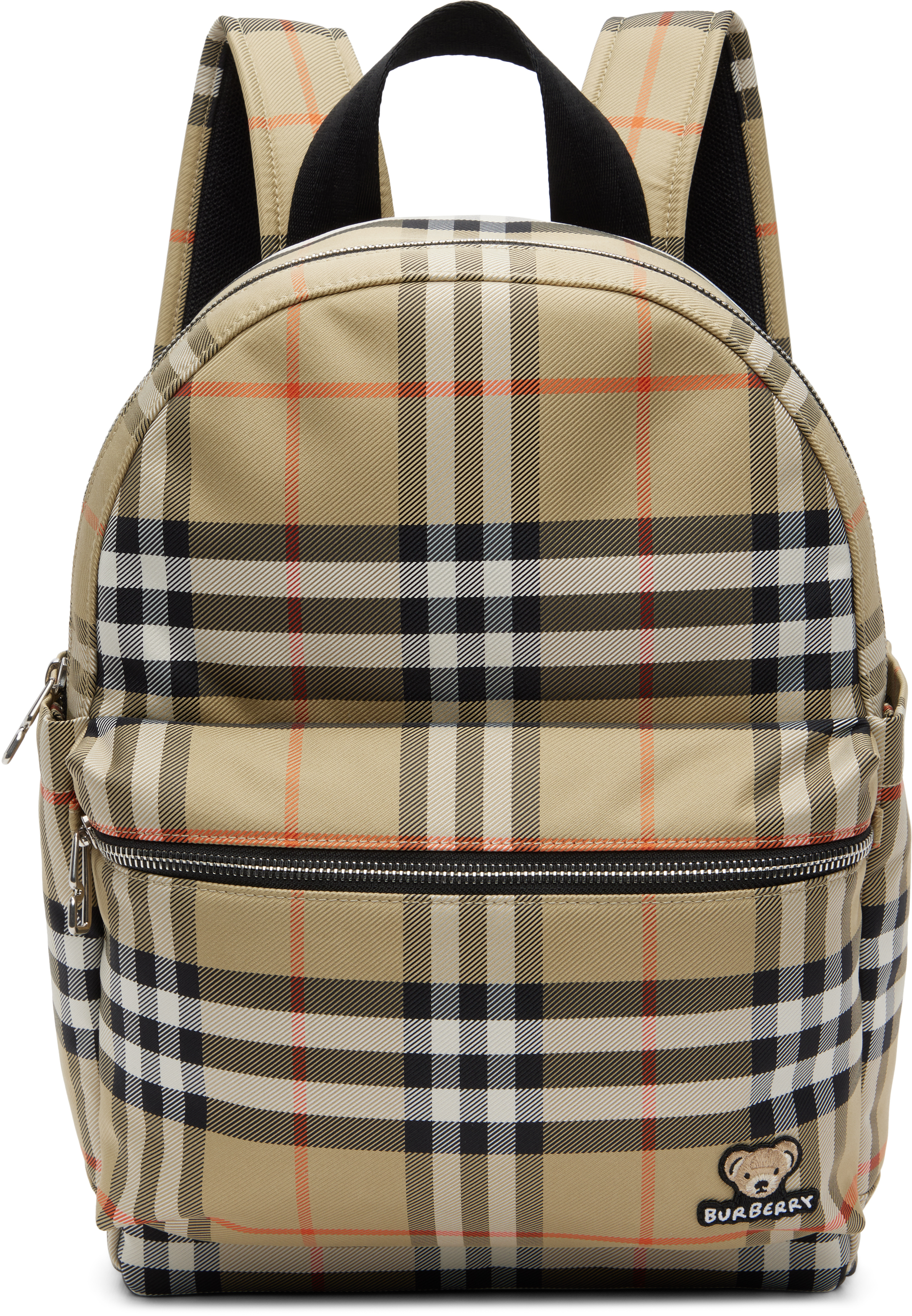 Kids Beige Check Backpack by Burberry | SSENSE